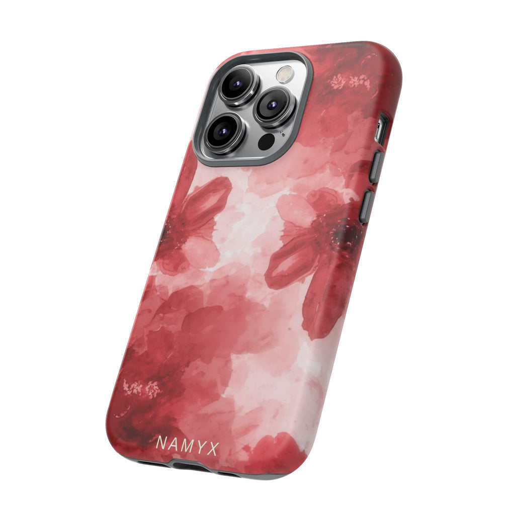 Floral Red Watercolor Tough Phone Case
