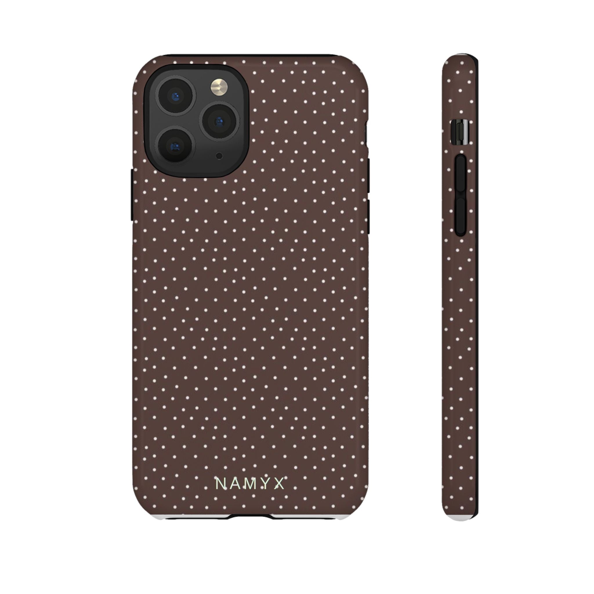 Brown Polka Dot Tough Phone Case - Slim Protective iPhone Cover