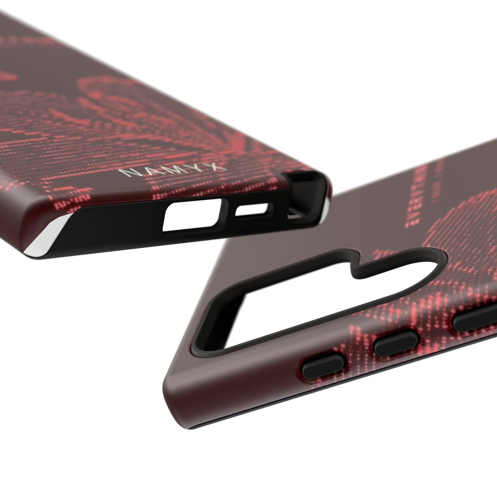 Floral Tough Phone Case — 'Everything' Burgundy Protective Cover