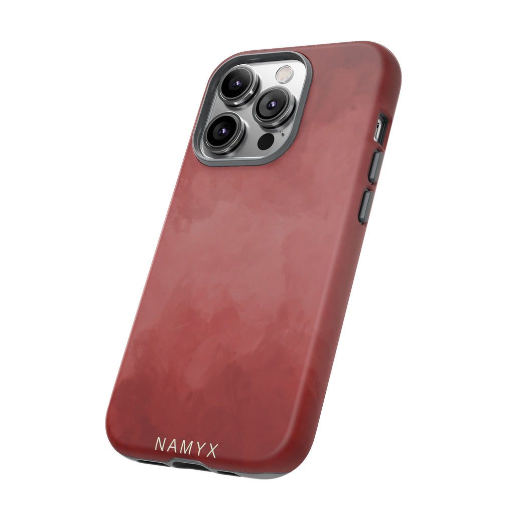 Red Watercolor Tough Phone Case — Durable Protective iPhone Cover