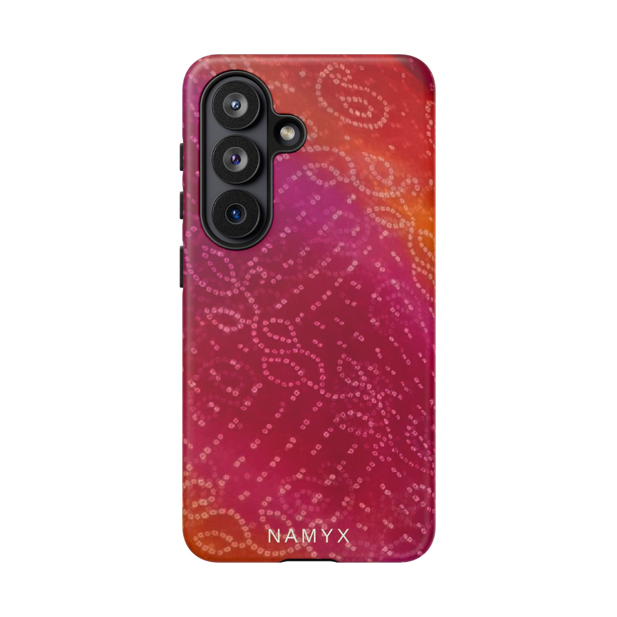 Floral Bandana Tough Case — Protective Phone Case with Pink Orange Paisley Design
