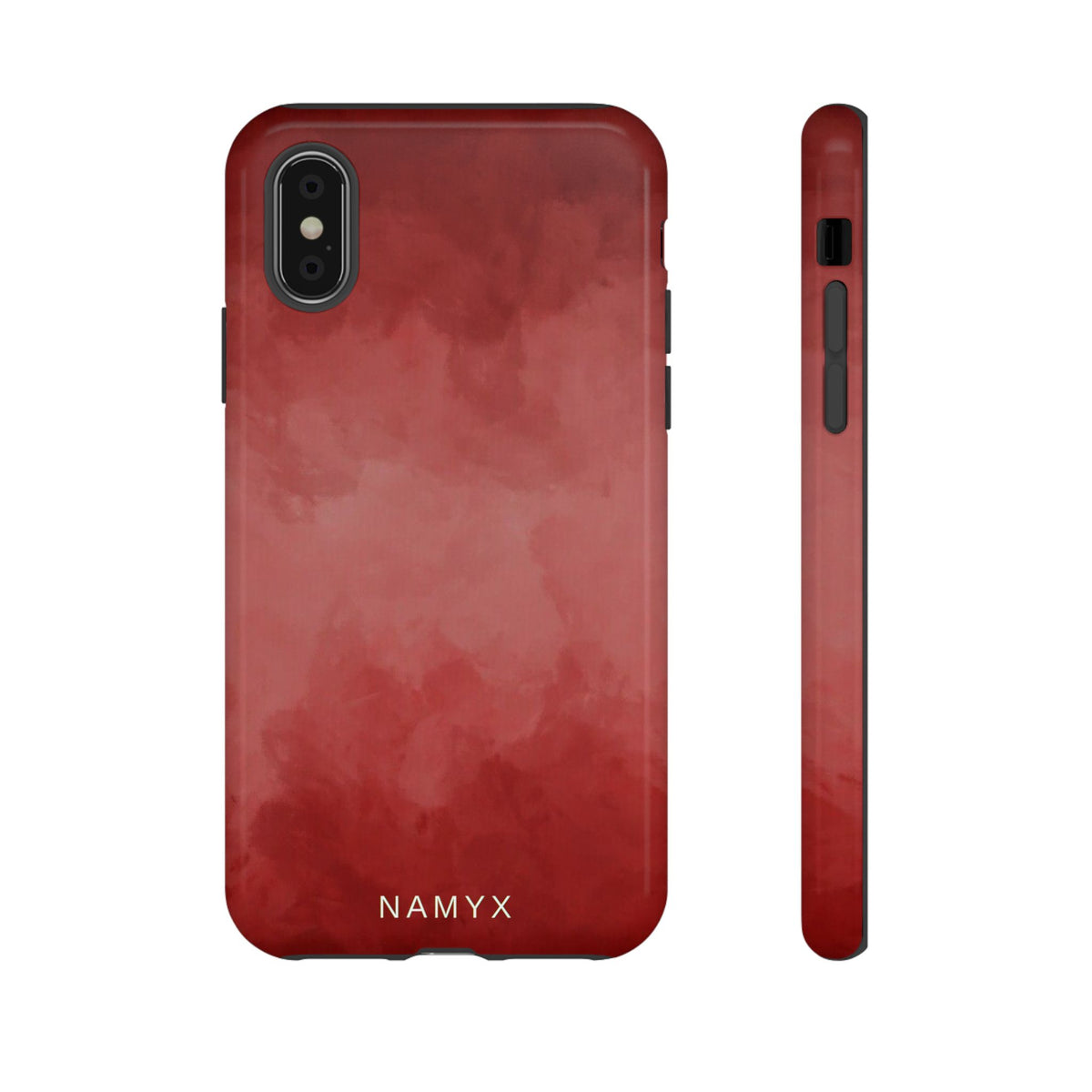 Red Watercolor Tough Phone Case — Durable Protective iPhone Cover