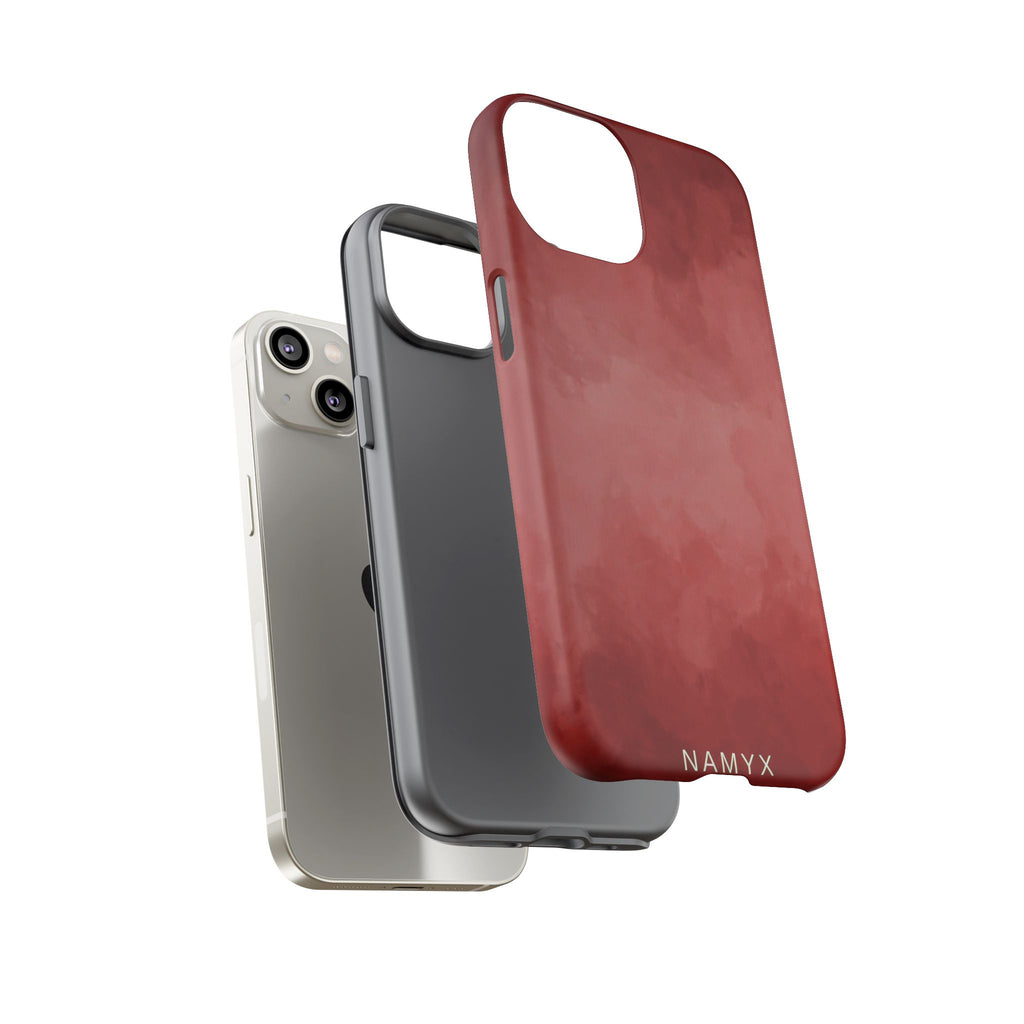 Red Watercolor Tough Phone Case — Durable Protective iPhone Cover