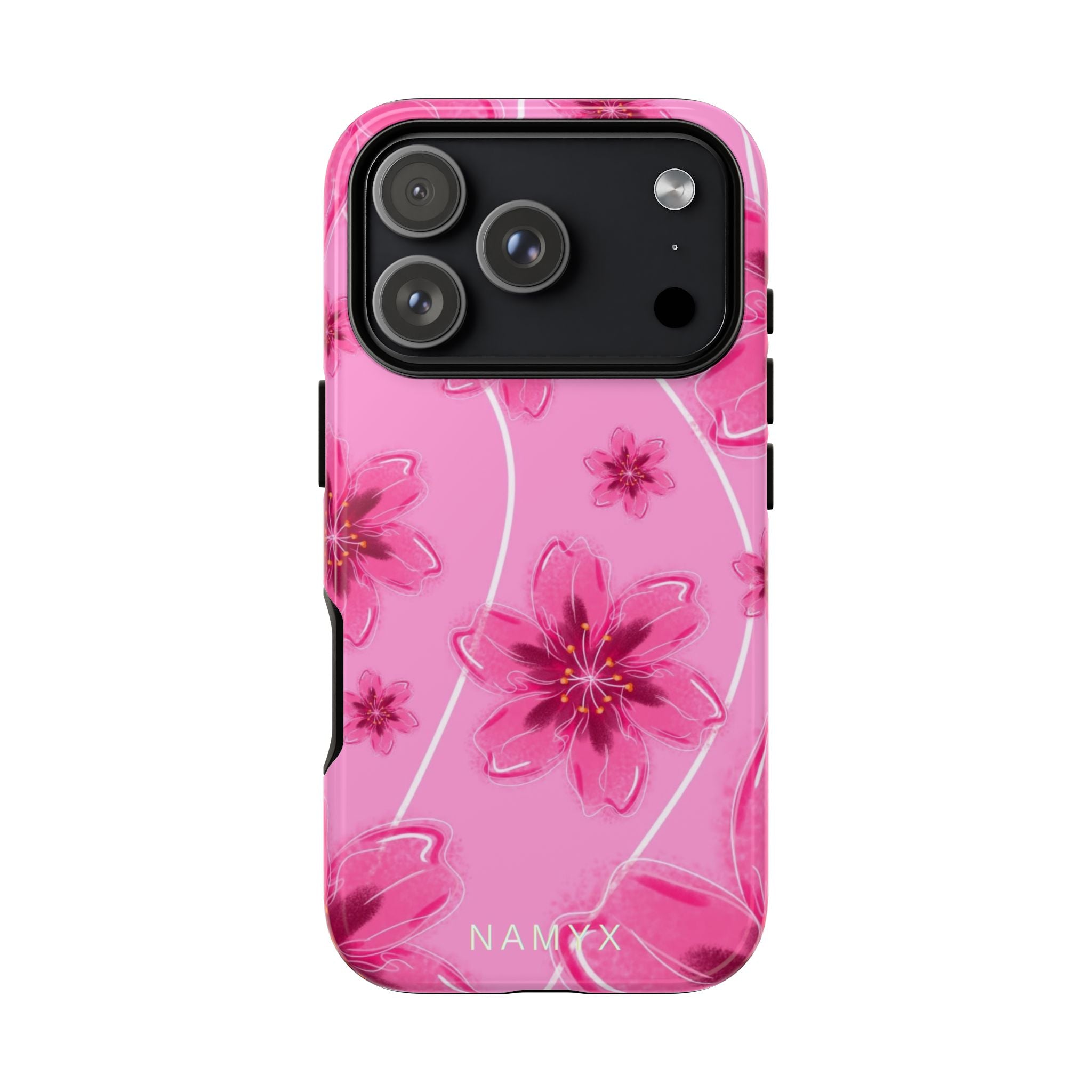 Pink Cherry Blossom Tough Phone Case — Floral Protective Cover