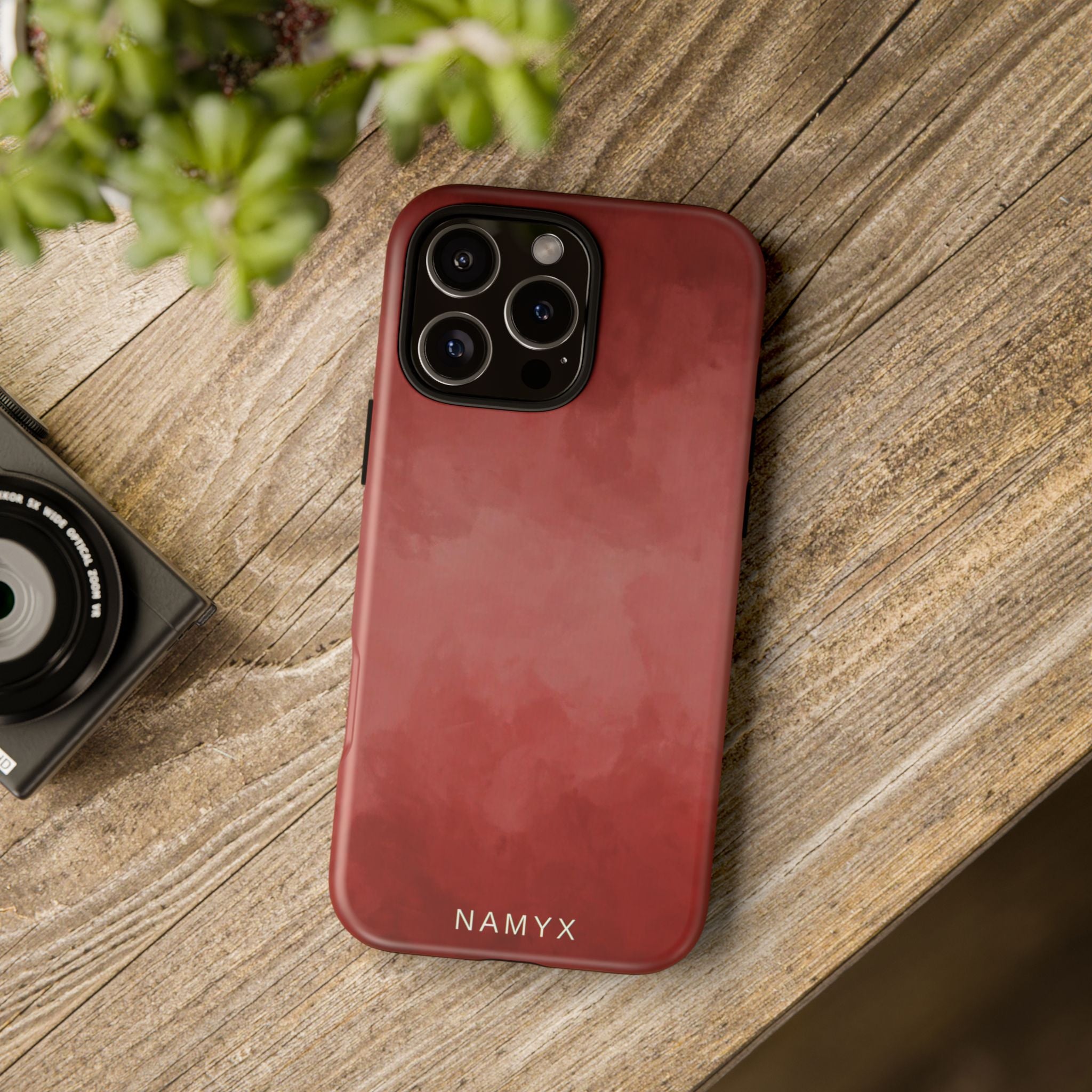 Red Watercolor Tough Phone Case — Durable Protective iPhone Cover