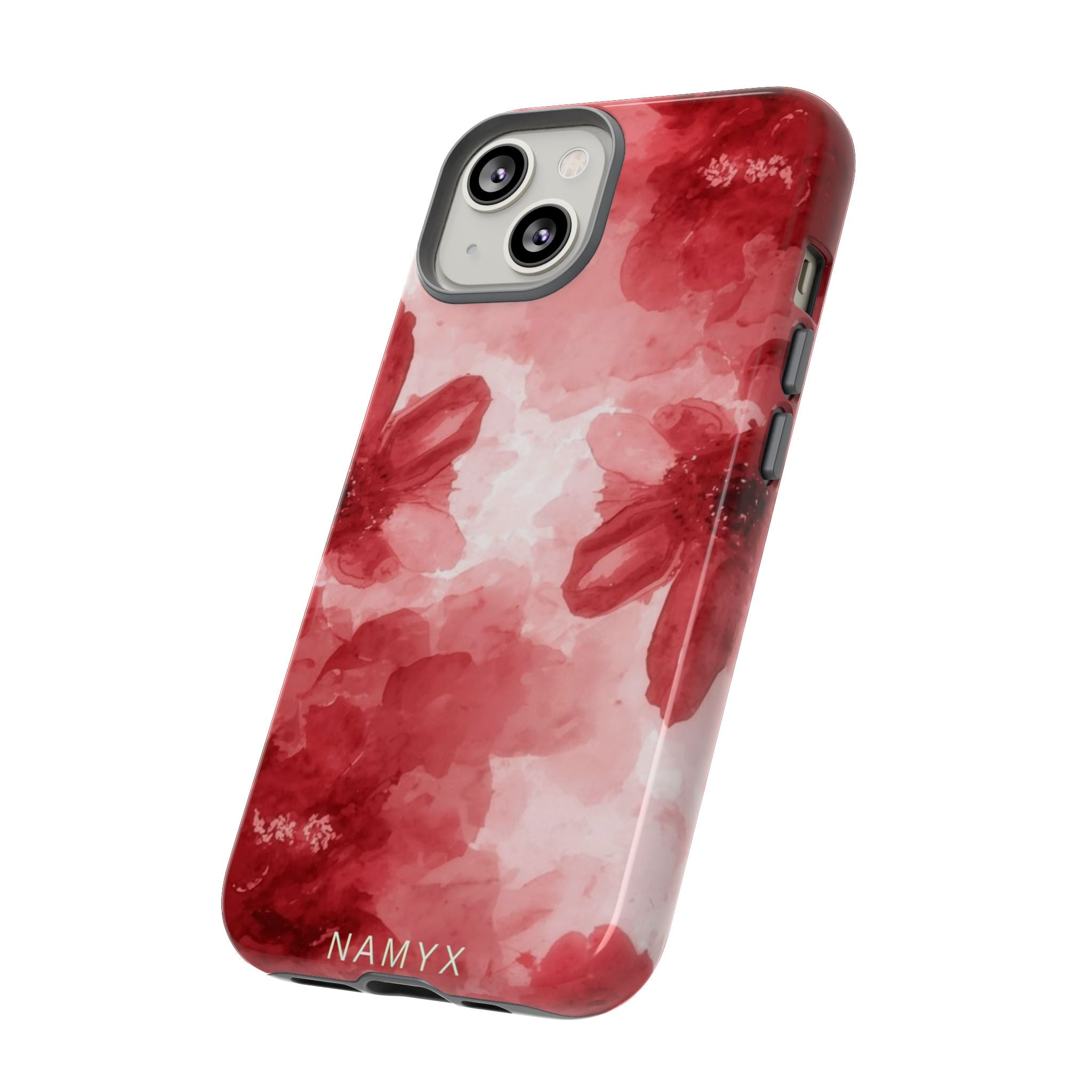 Floral Red Watercolor Tough Phone Case