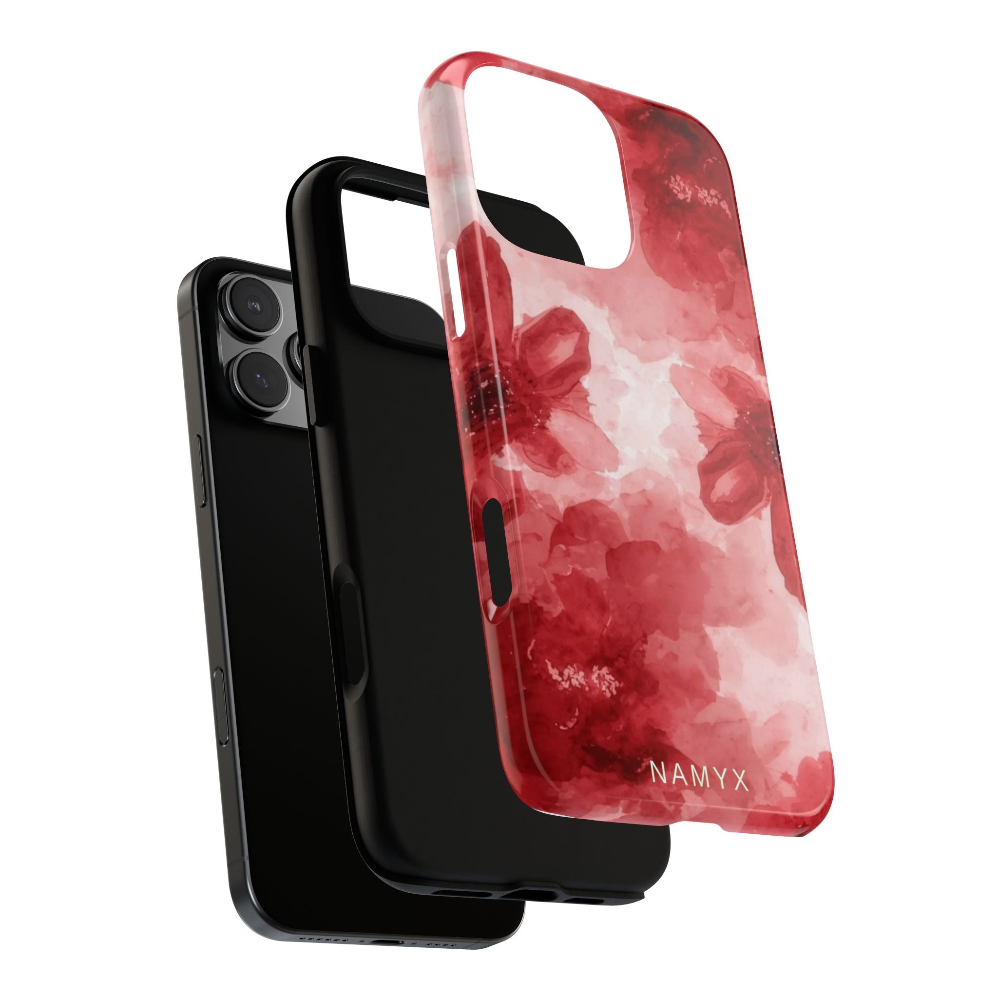 Floral Red Watercolor Tough Phone Case