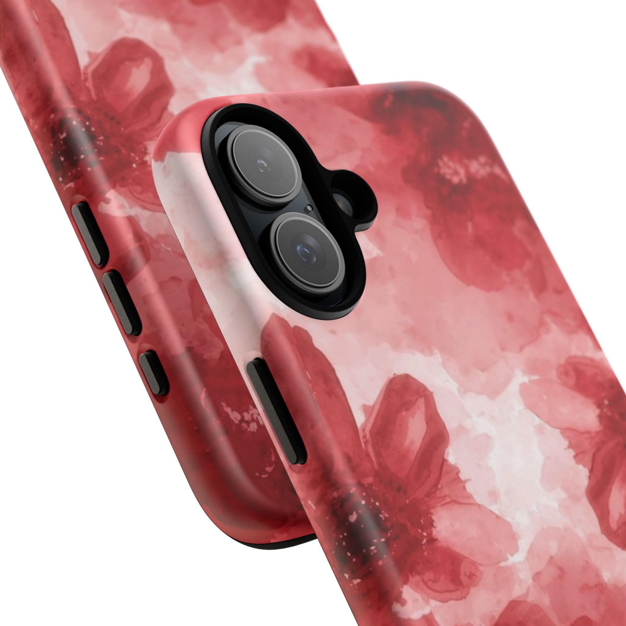 Floral Red Watercolor Tough Phone Case