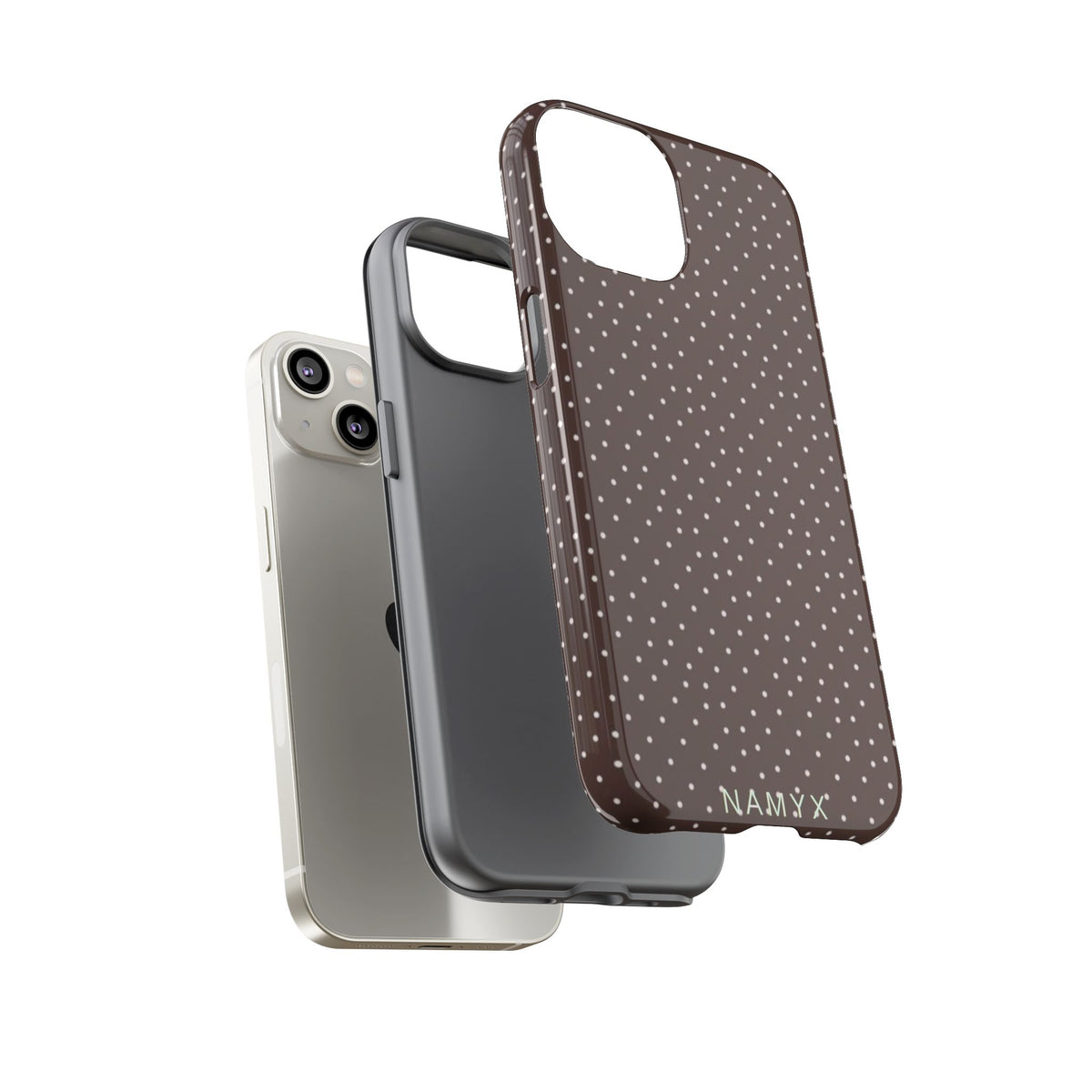 Brown Polka Dot Tough Phone Case - Slim Protective iPhone Cover