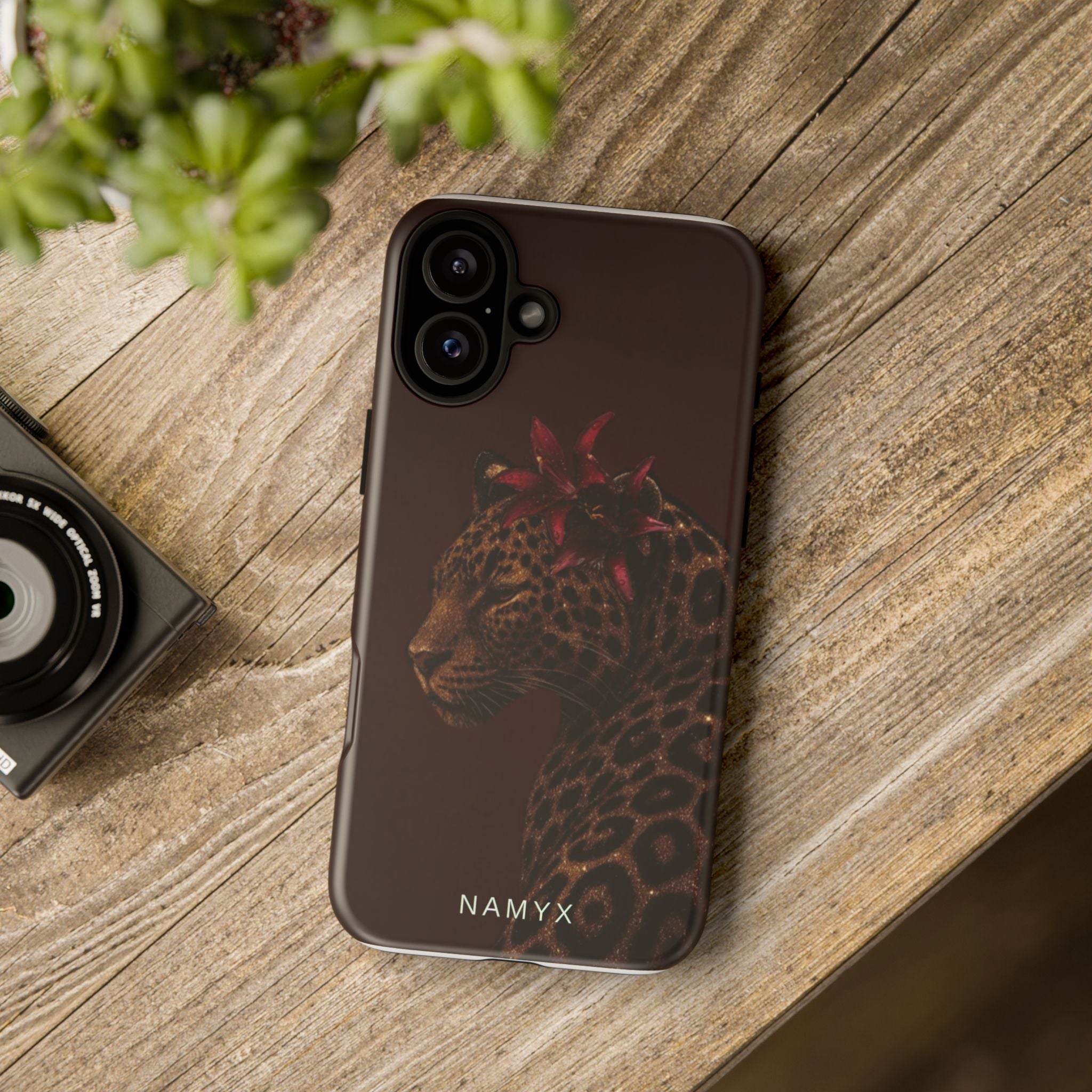 Leopard Floral Tough Phone Case