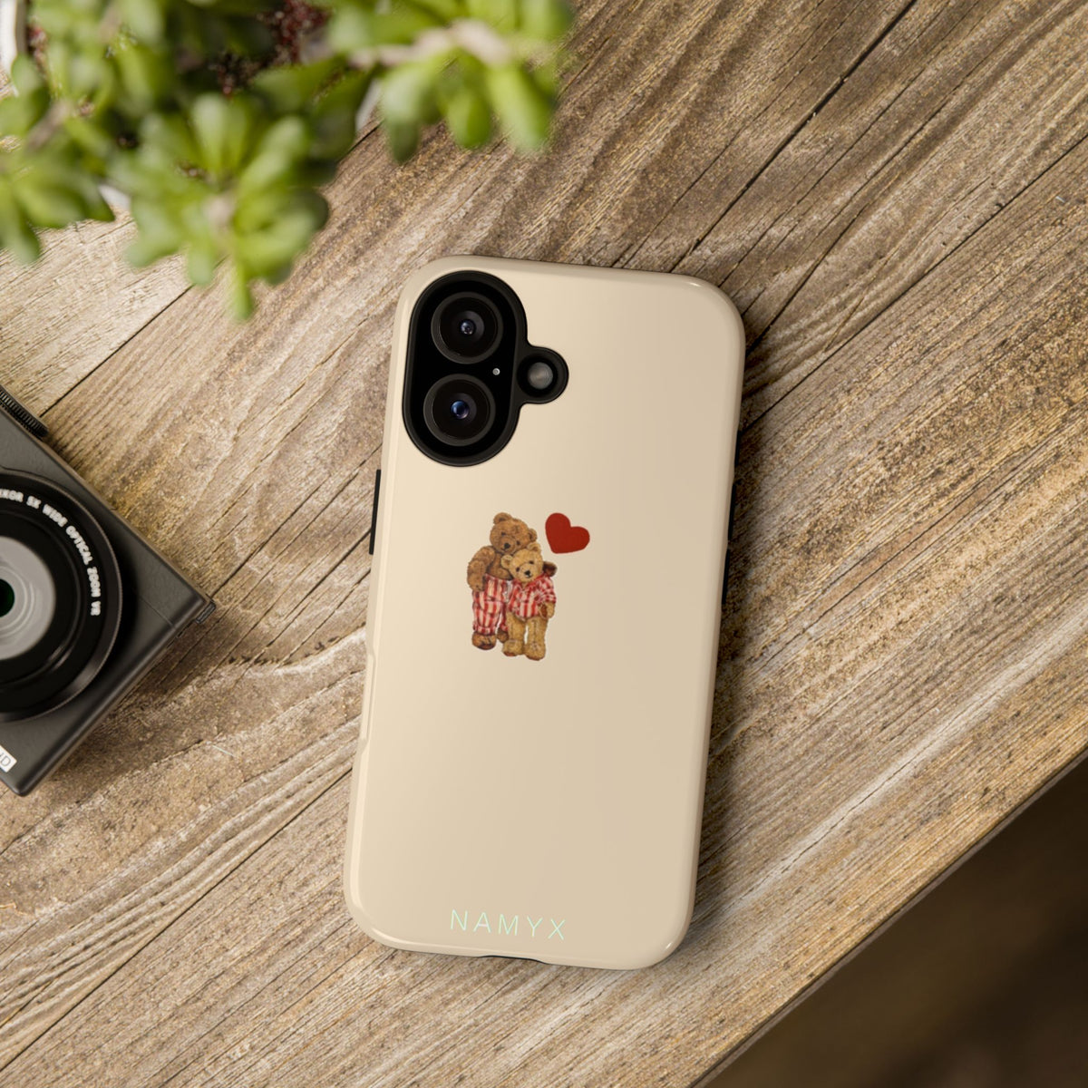 Teddy Heart Phone Case — Cute Vintage Plush Bear Protective iPhone Case