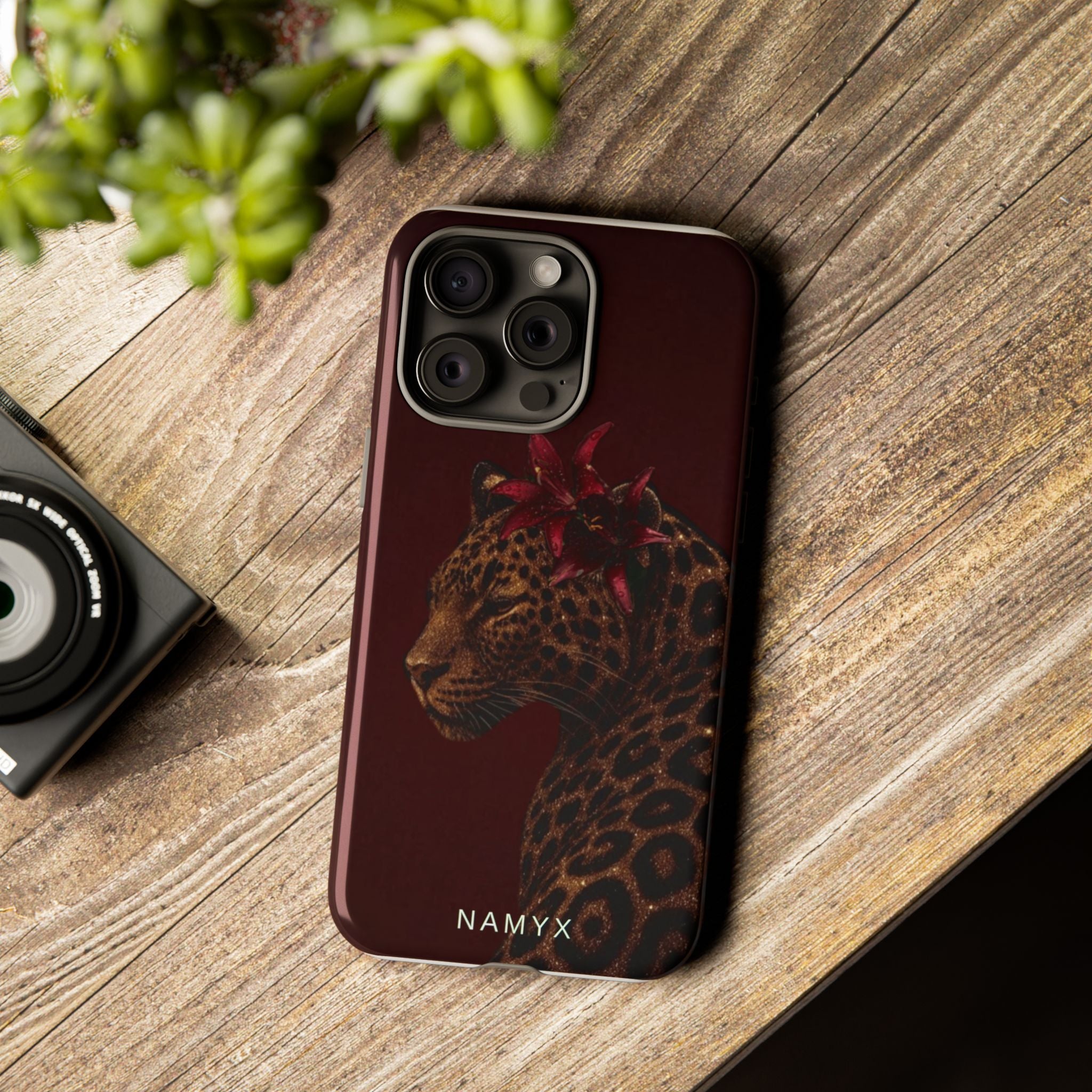 Leopard Floral Tough Phone Case
