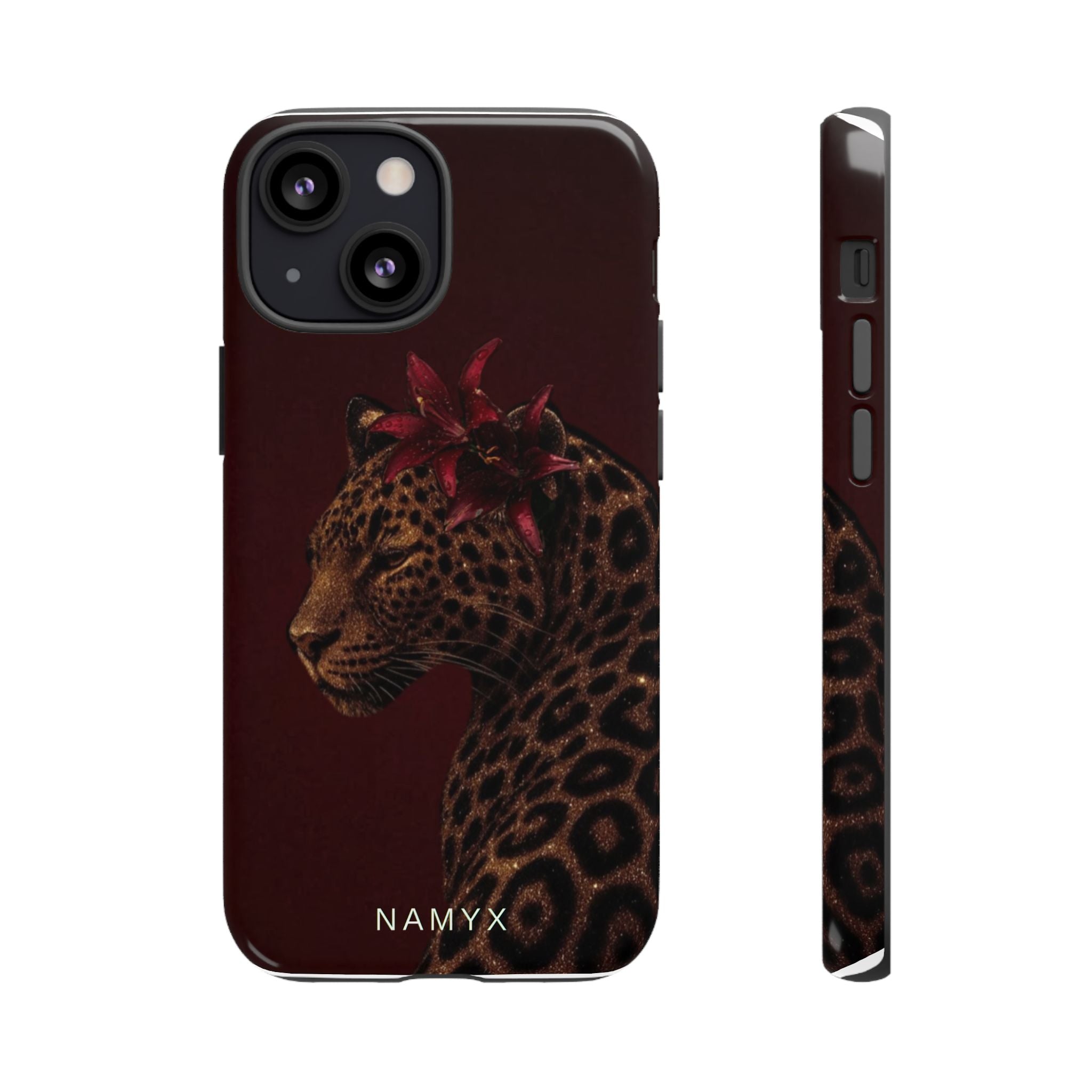 Leopard Floral Tough Phone Case