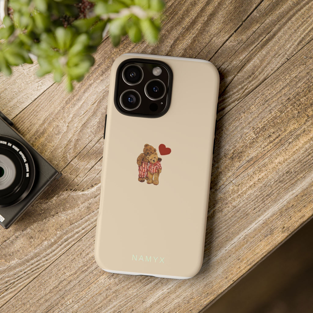 Teddy Heart Phone Case — Cute Vintage Plush Bear Protective iPhone Case