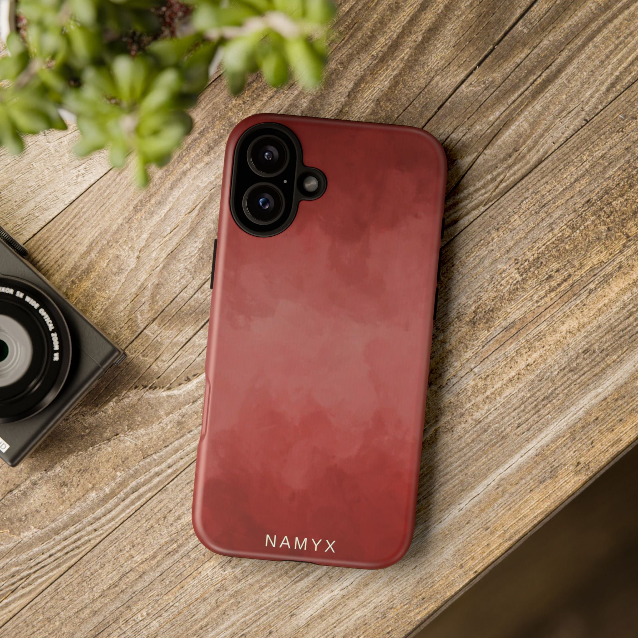 Red Watercolor Tough Phone Case — Durable Protective iPhone Cover