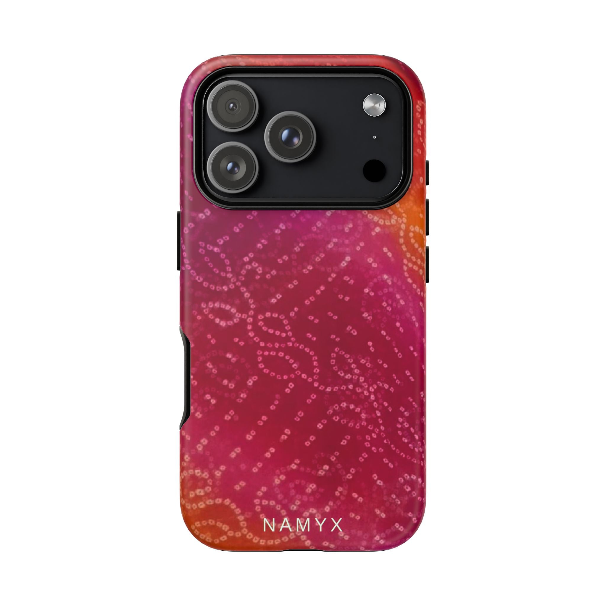 Floral Bandana Tough Case — Protective Phone Case with Pink Orange Paisley Design