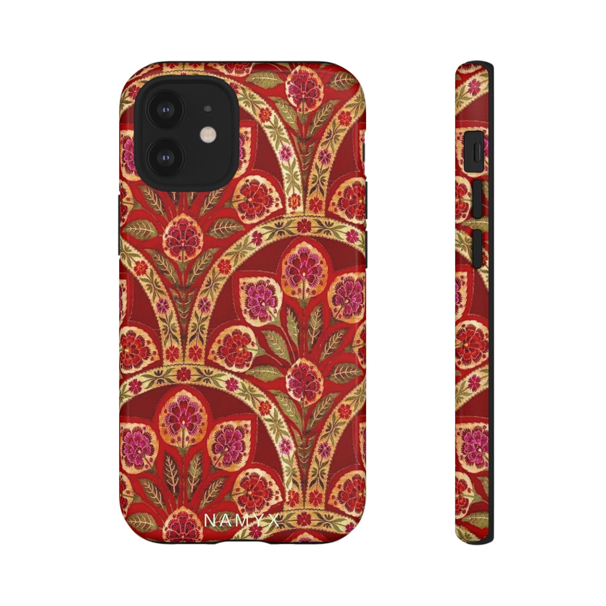 Floral Paisley Tough Phone Case — Red Gold Vintage Pattern