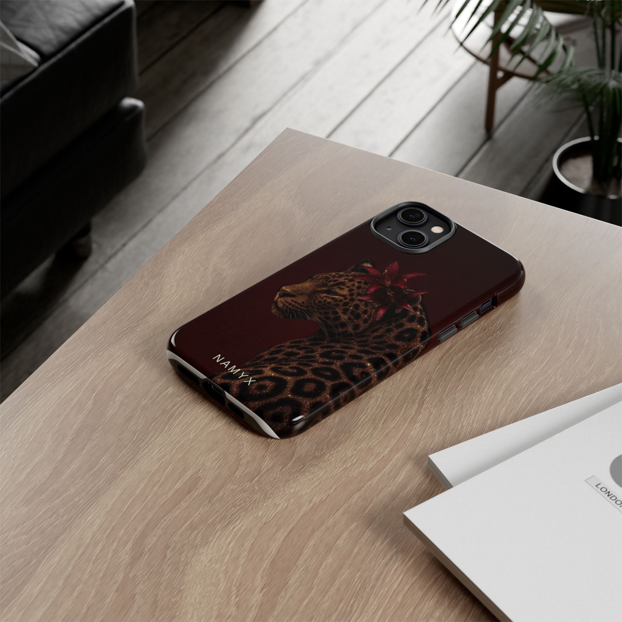 Leopard Floral Tough Phone Case