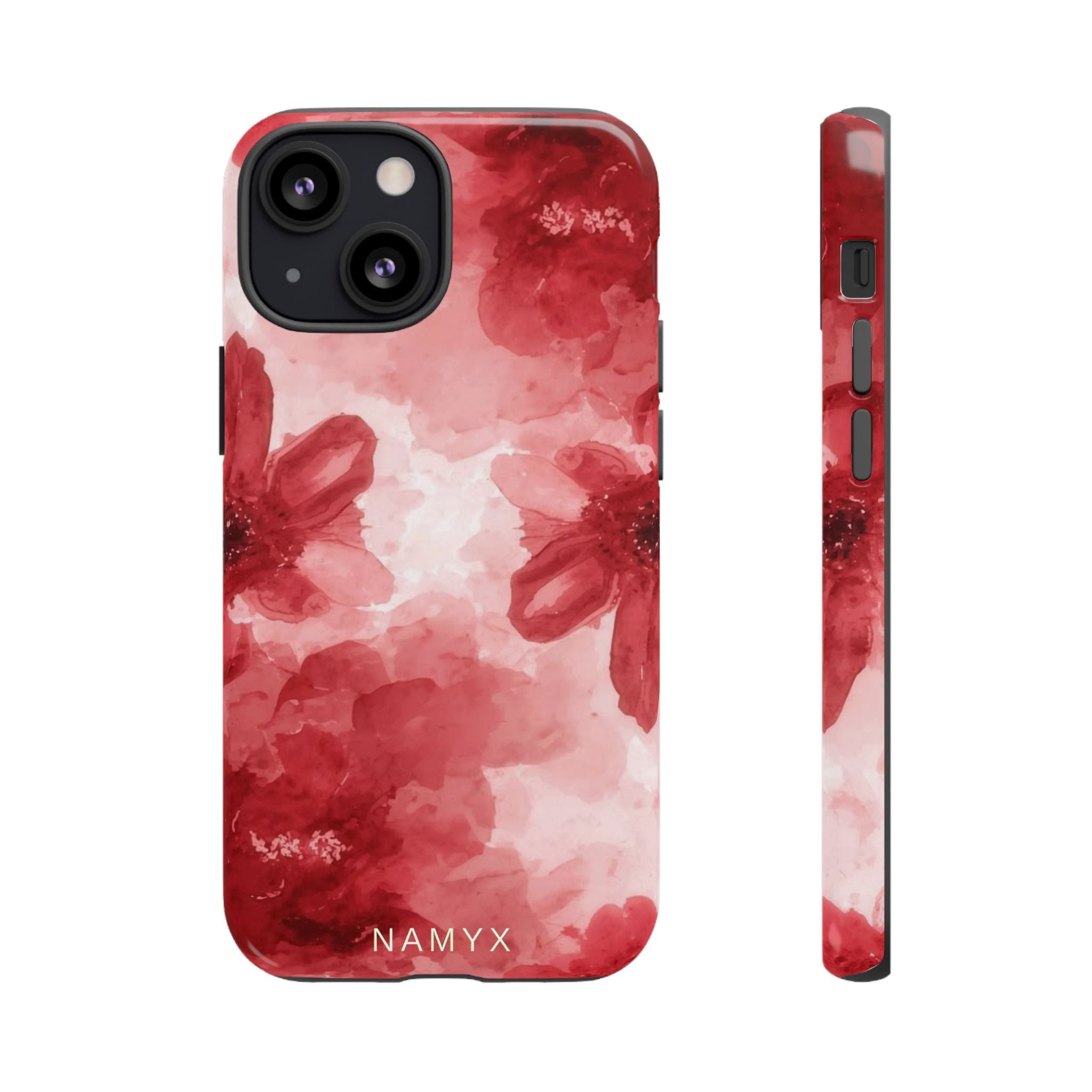 Floral Red Watercolor Tough Phone Case