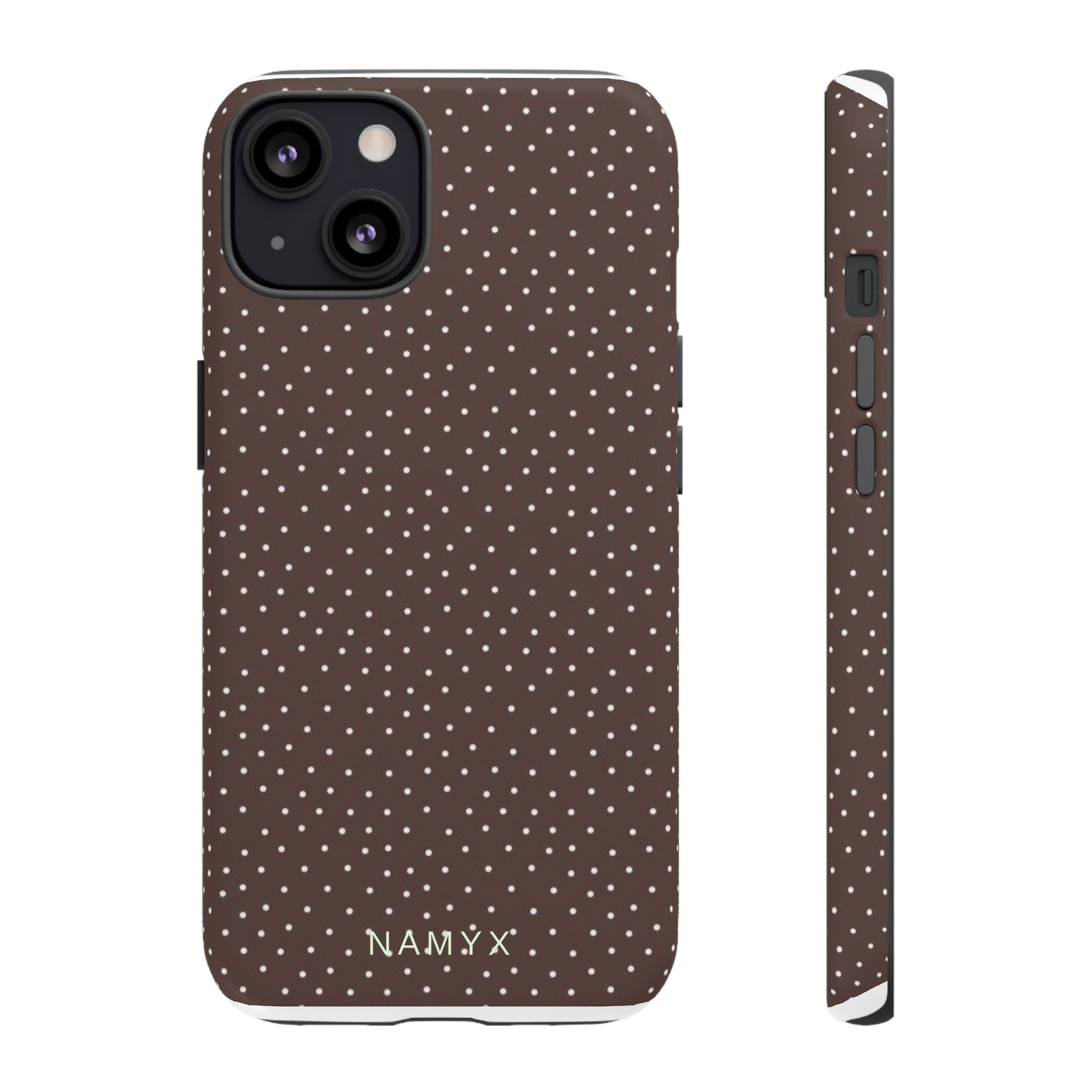 Brown Polka Dot Tough Phone Case - Slim Protective iPhone Cover