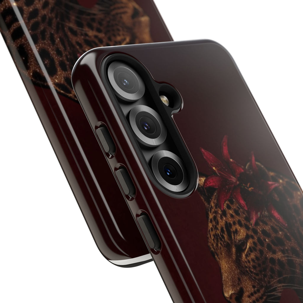 Leopard Floral Tough Phone Case