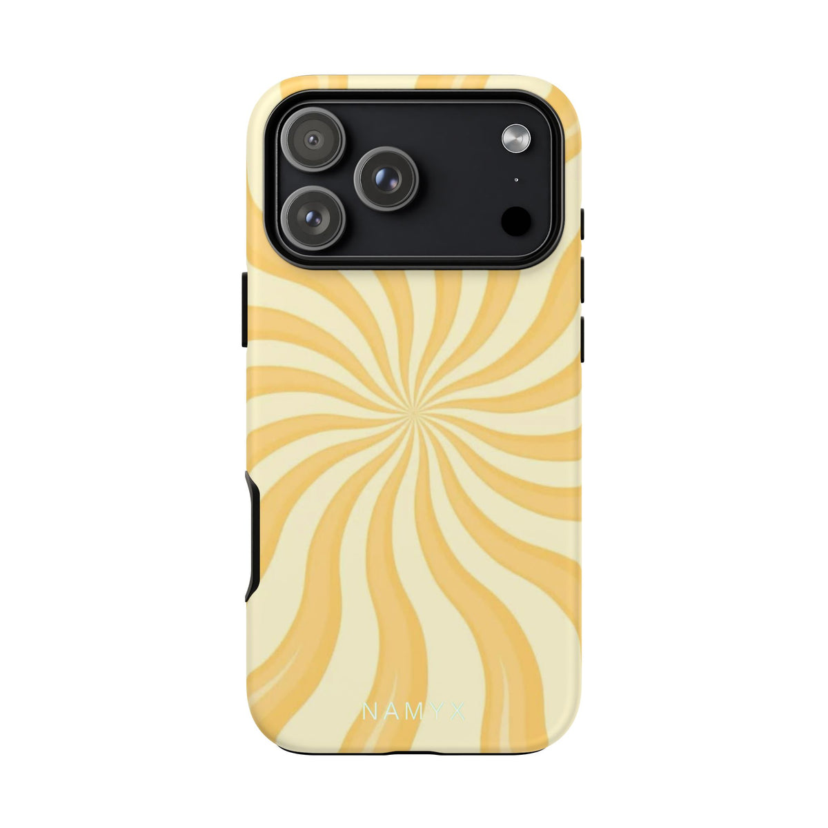 Phone Case — Retro Yellow Swirl Tough Protective Cover