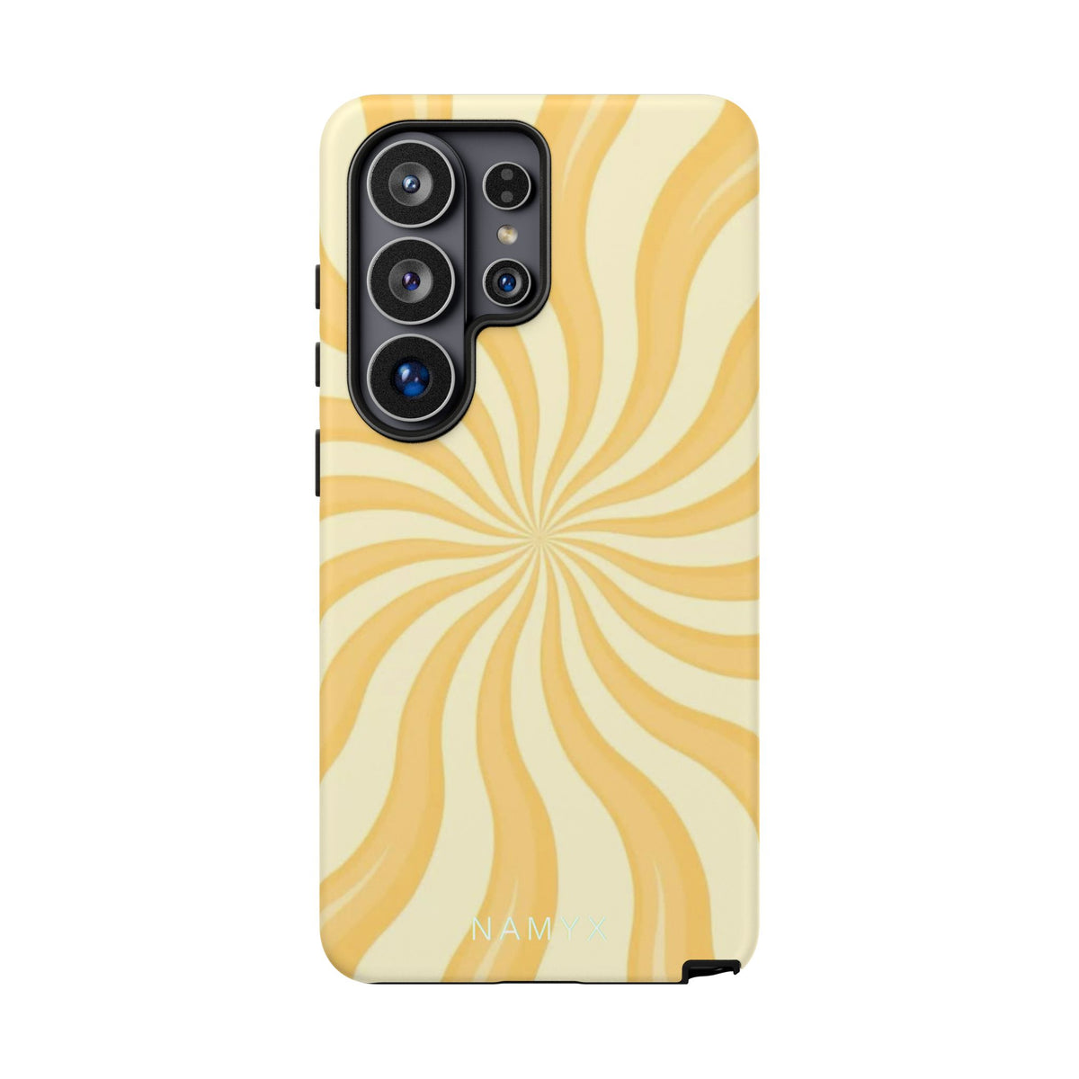 Phone Case — Retro Yellow Swirl Tough Protective Cover