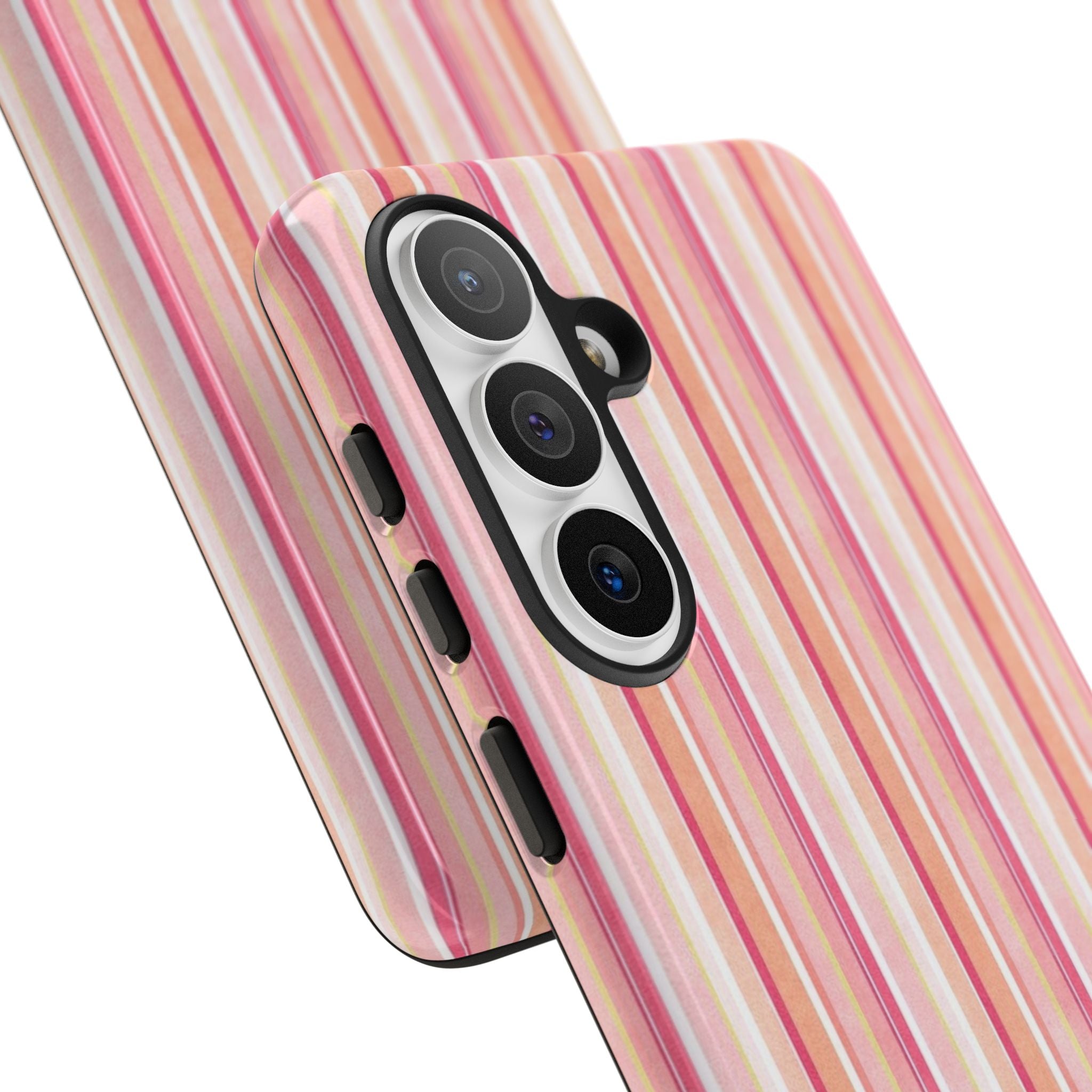 Pink Vintage Stripe Tough Phone Case