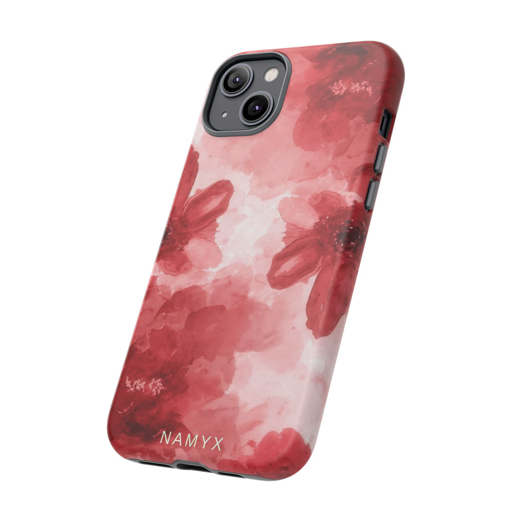 Floral Red Watercolor Tough Phone Case