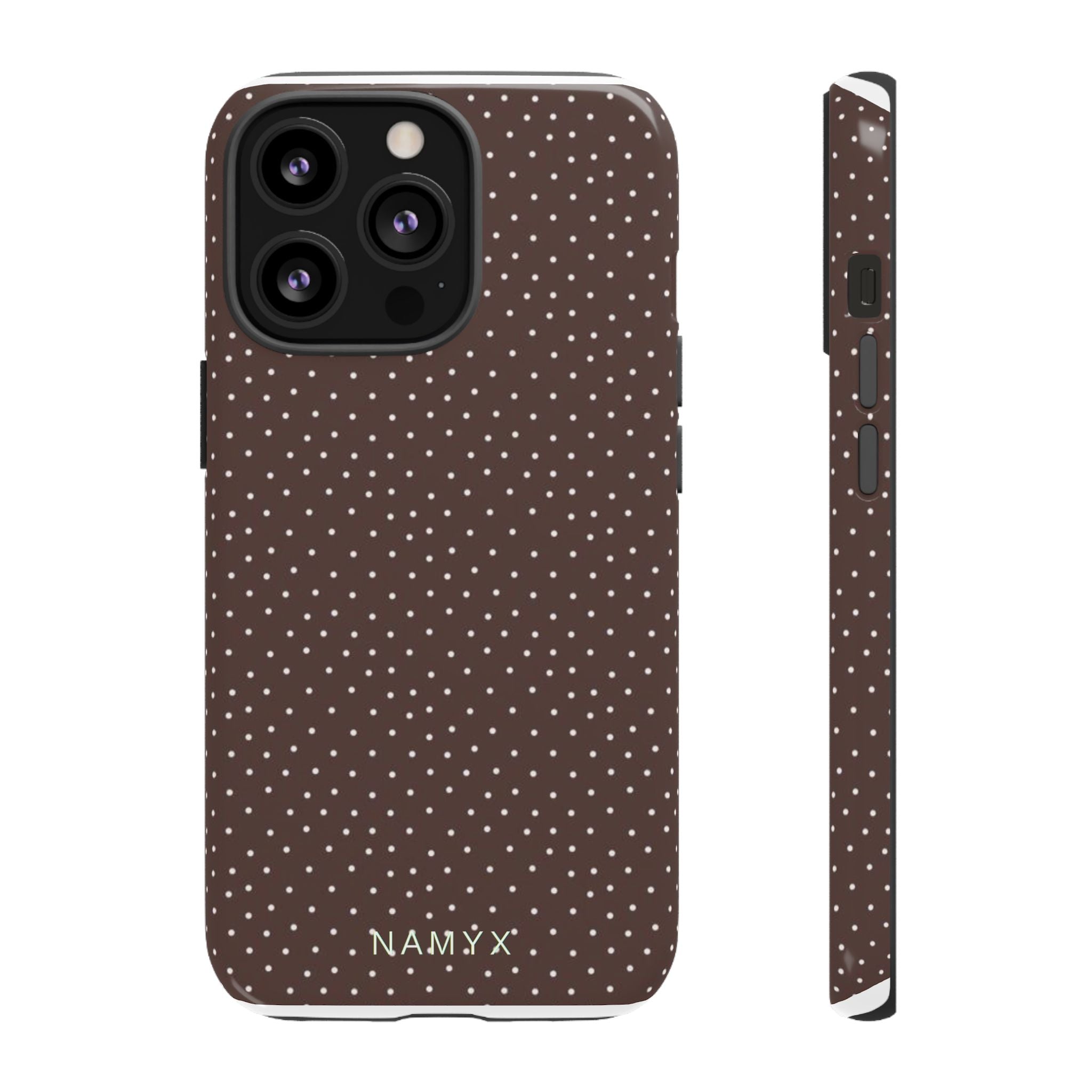Brown Polka Dot Tough Phone Case - Slim Protective iPhone Cover