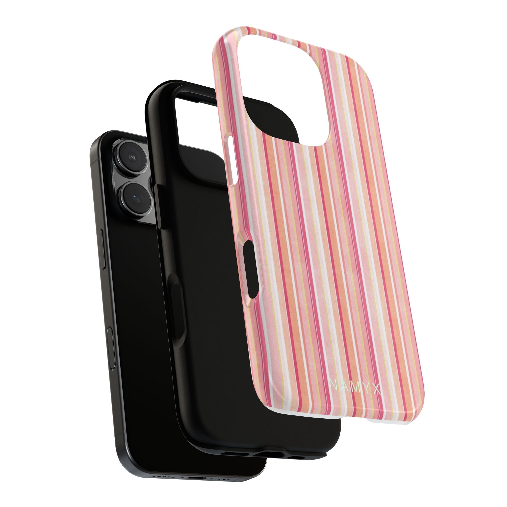 Pink Vintage Stripe Tough Phone Case