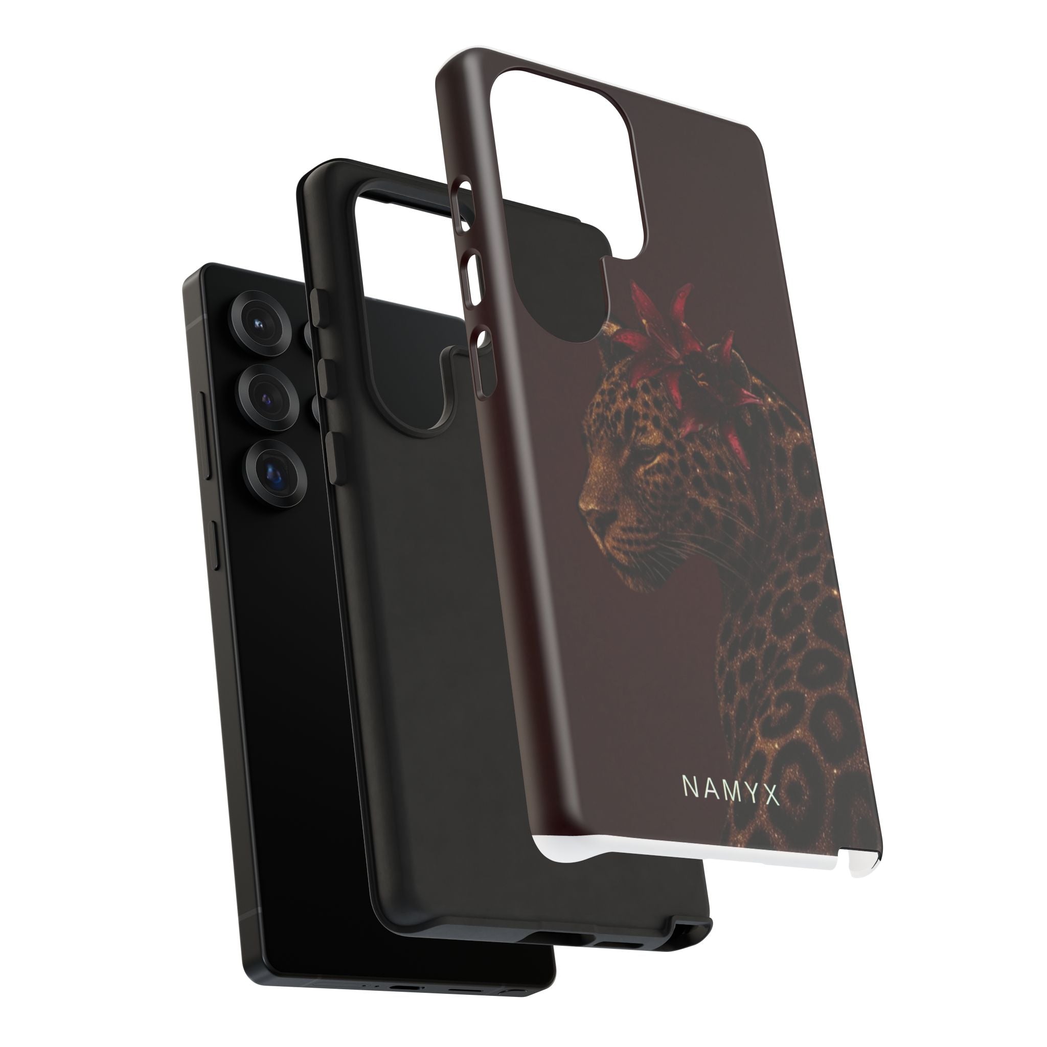 Leopard Floral Tough Phone Case
