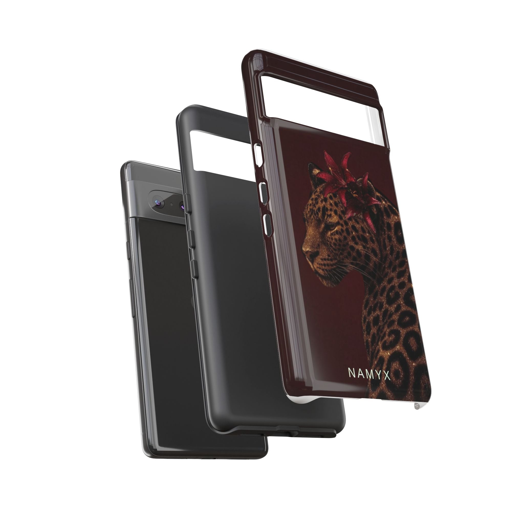 Leopard Floral Tough Phone Case