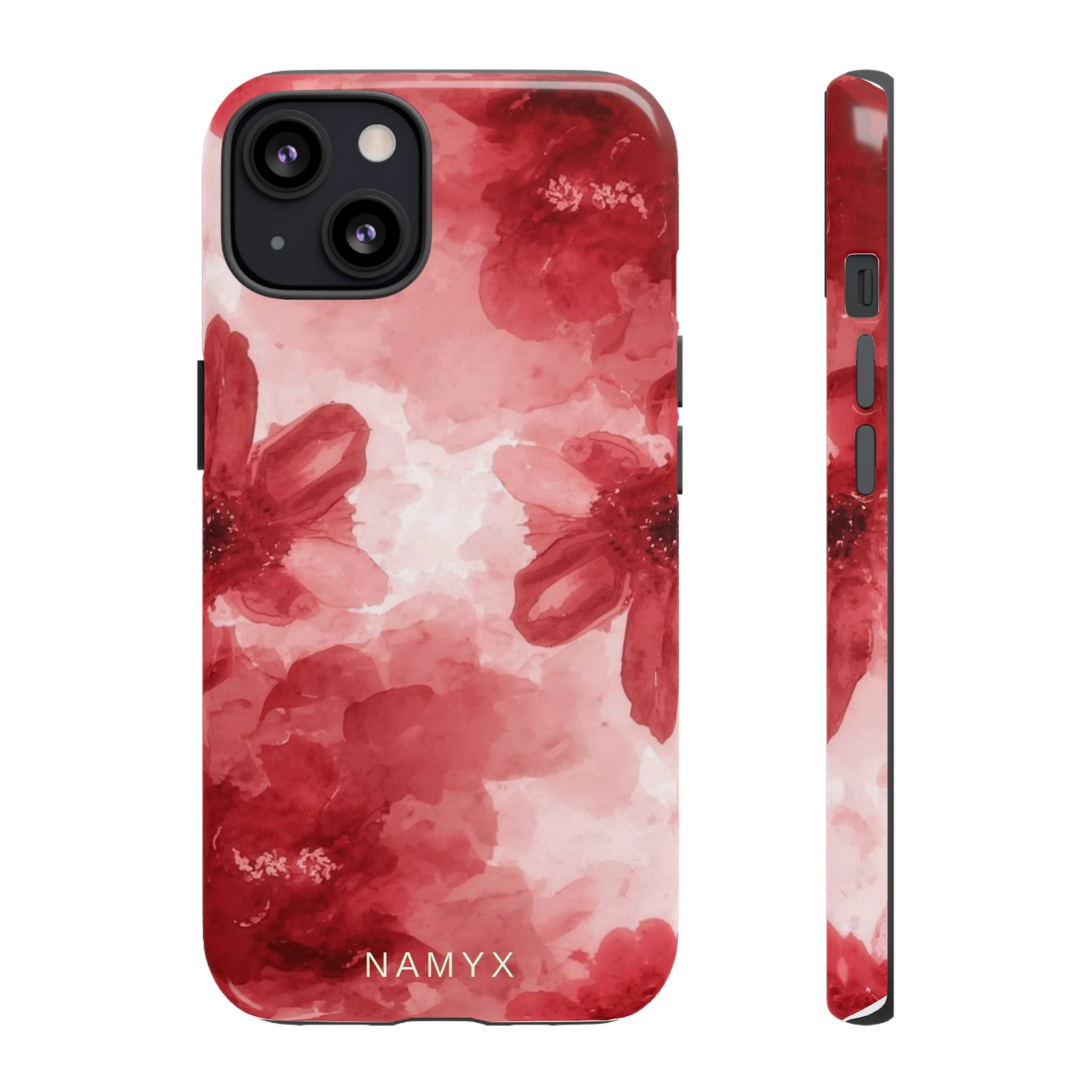 Floral Red Watercolor Tough Phone Case