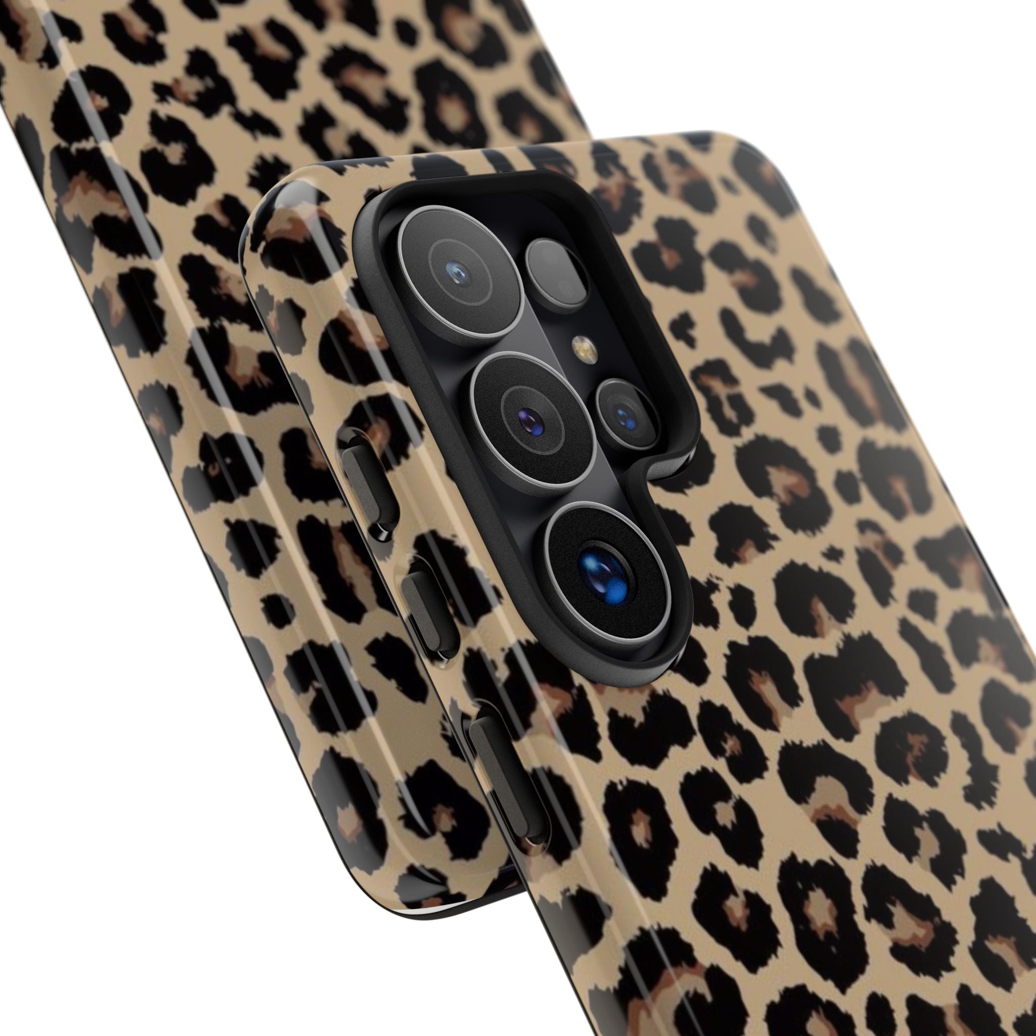 Leopard Print Tough Phone Case – Durable Protective Animal Print Phone Cover