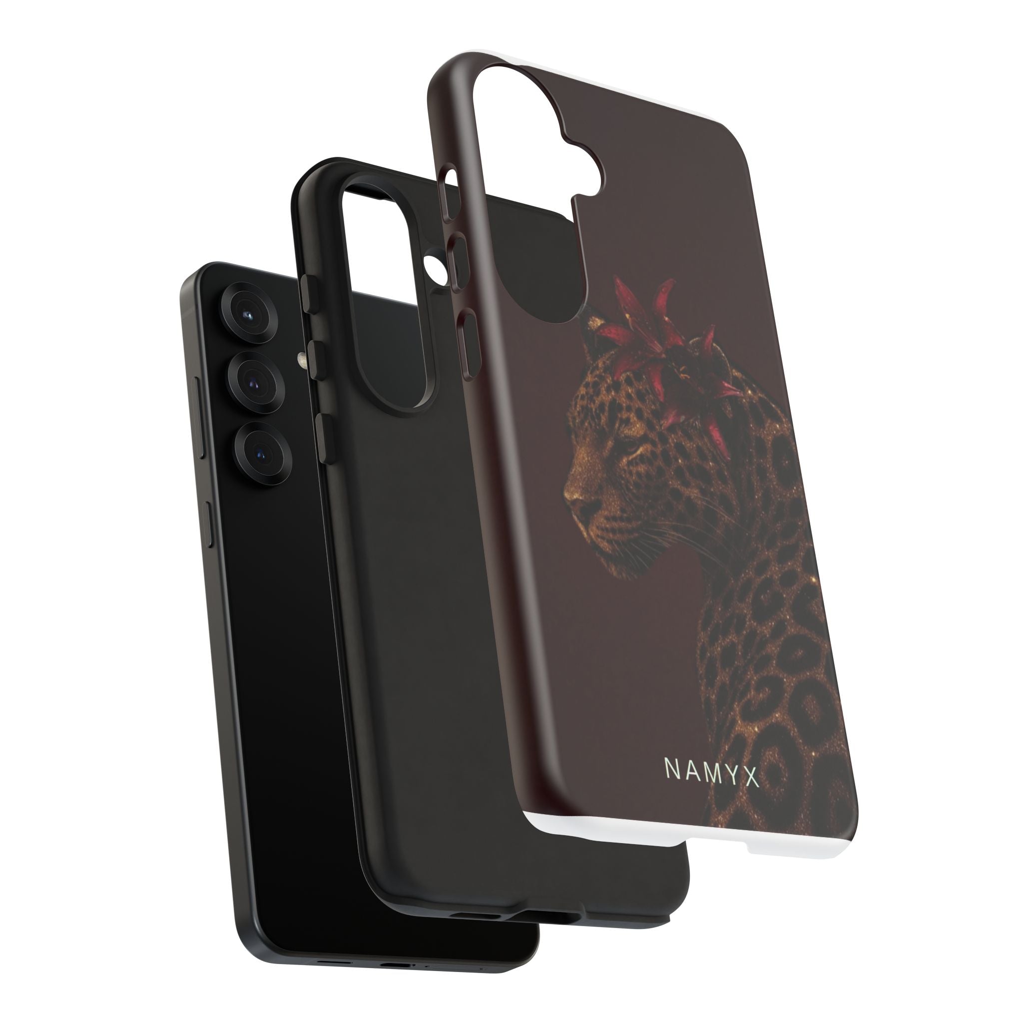 Leopard Floral Tough Phone Case