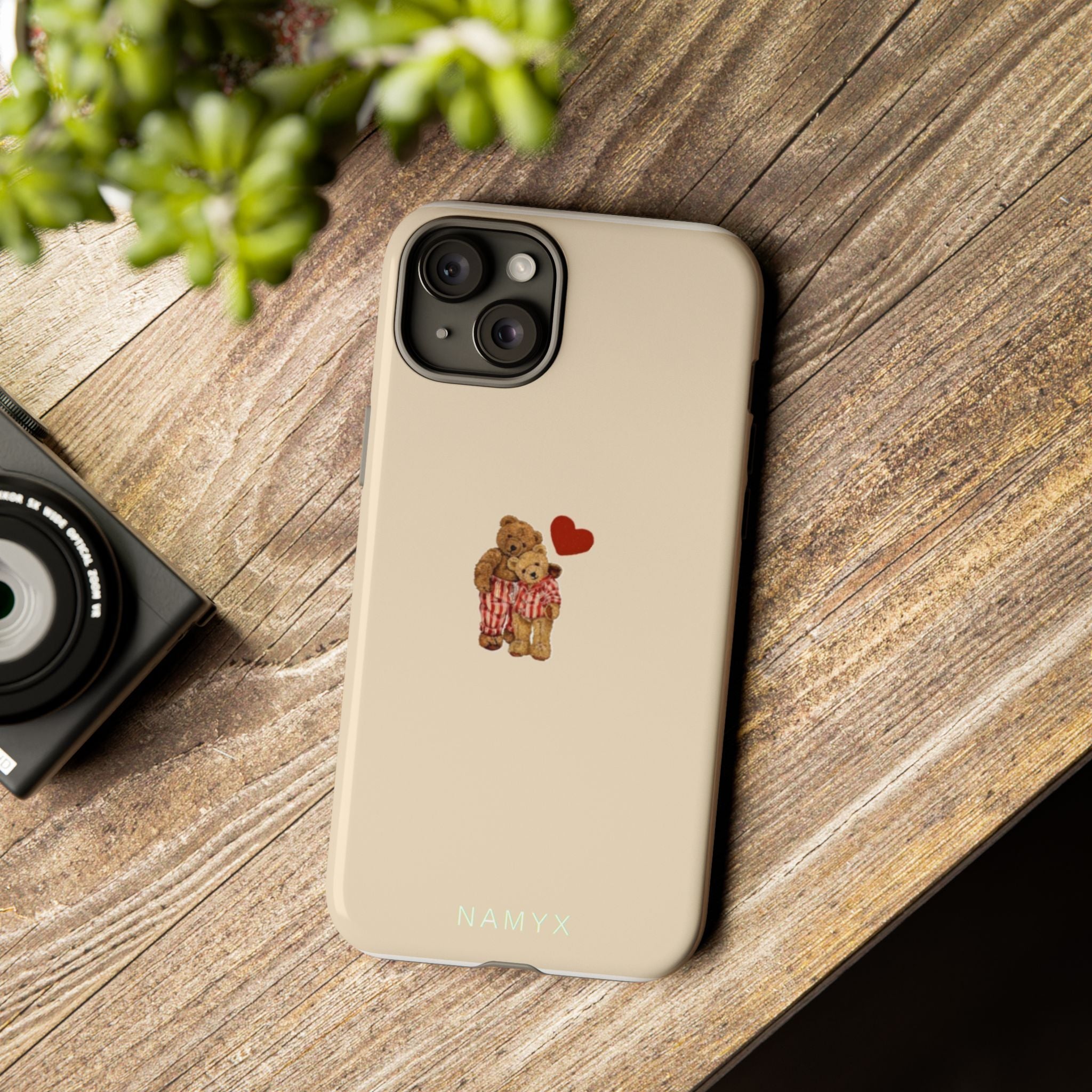 Teddy Heart Phone Case — Cute Vintage Plush Bear Protective iPhone Case