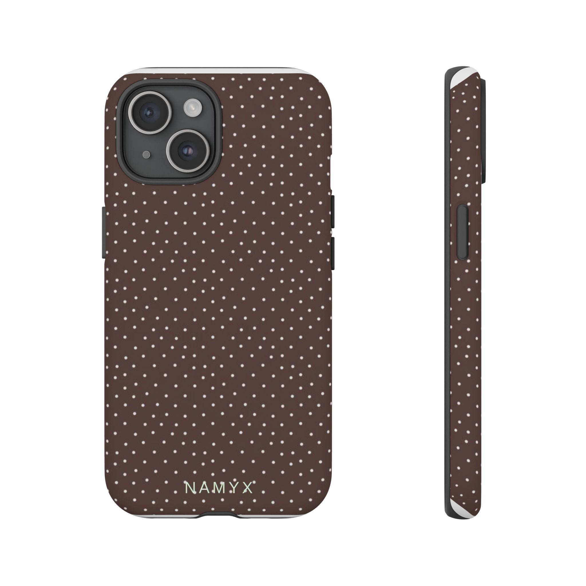Brown Polka Dot Tough Phone Case - Slim Protective iPhone Cover