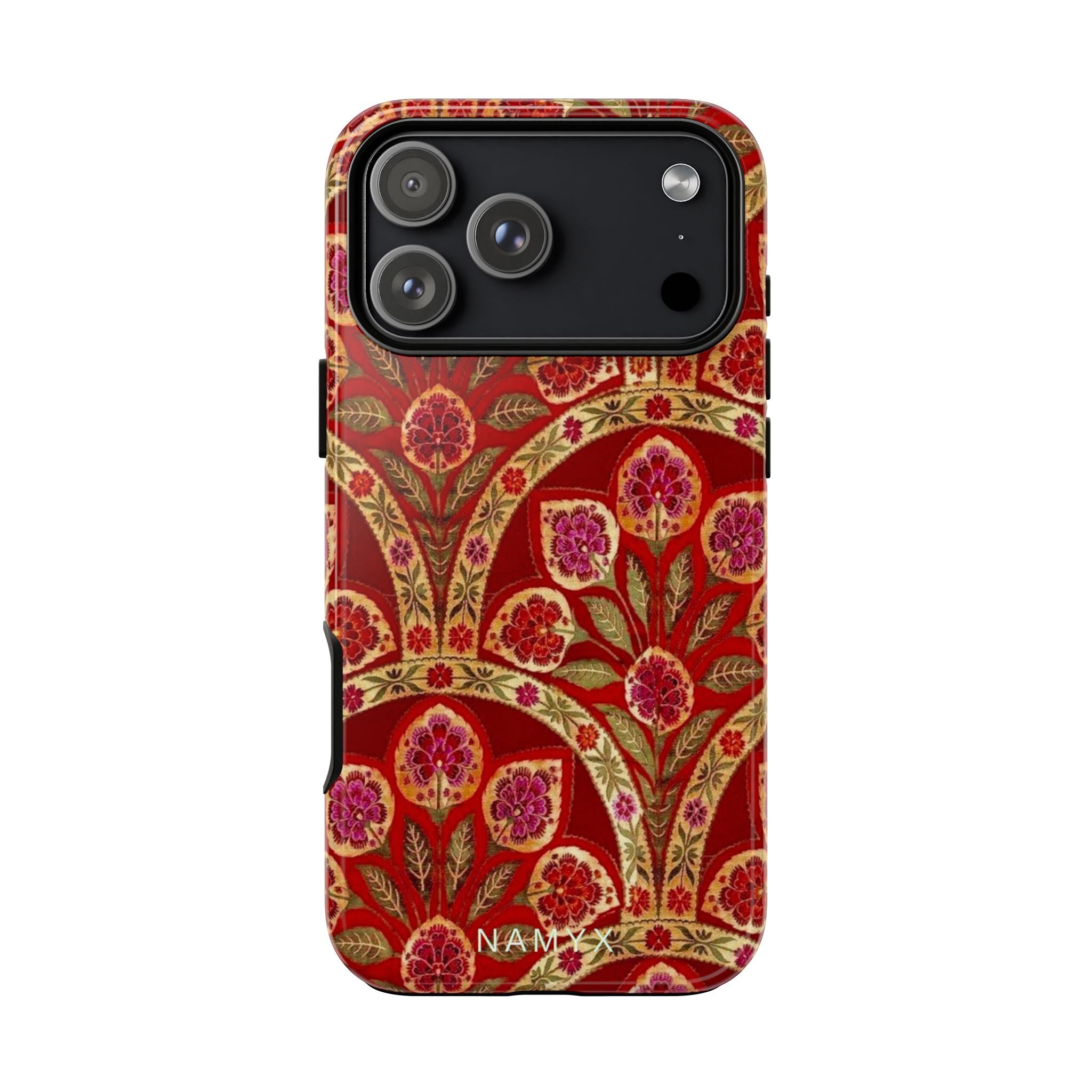 Floral Paisley Tough Phone Case — Red Gold Vintage Pattern
