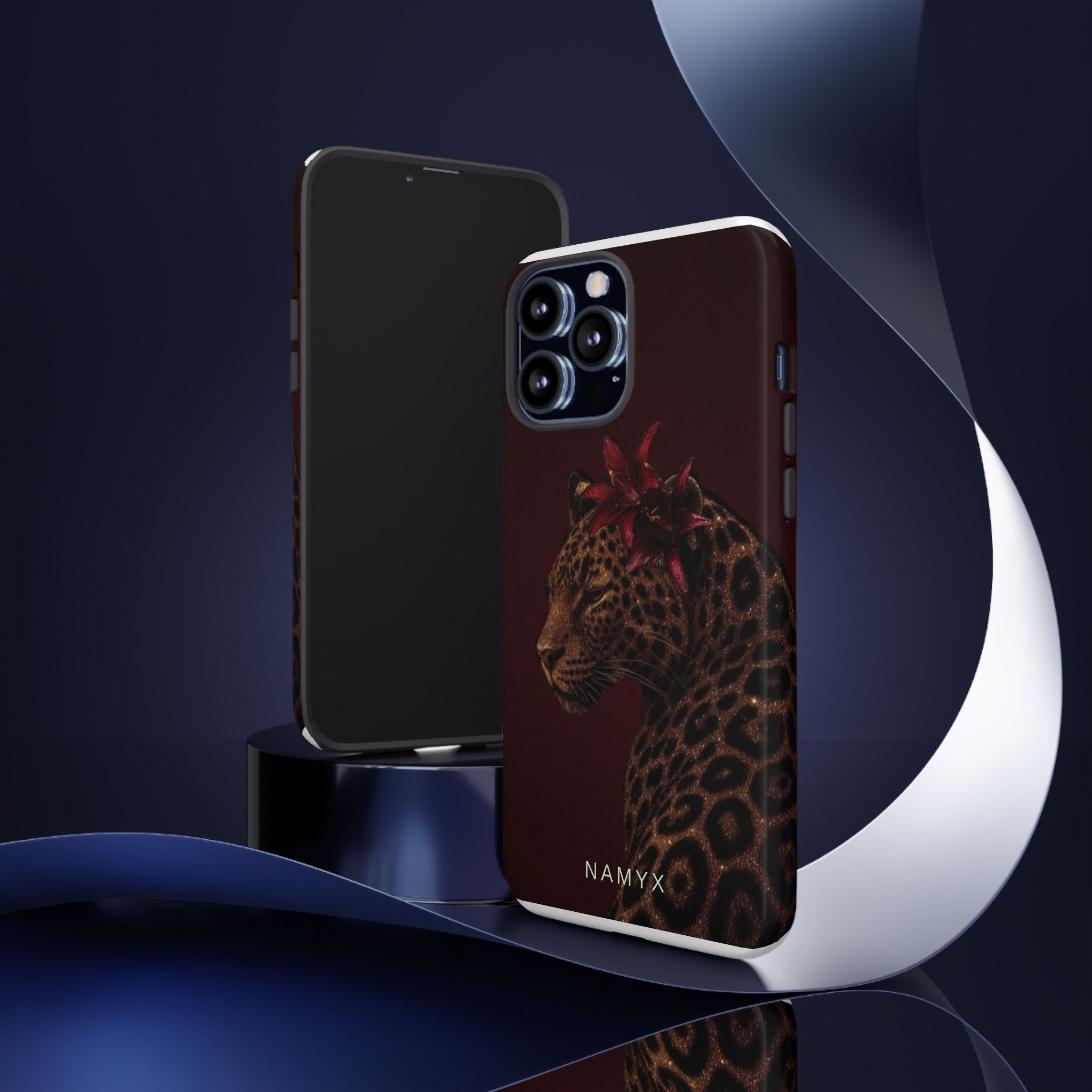 Leopard Floral Tough Phone Case