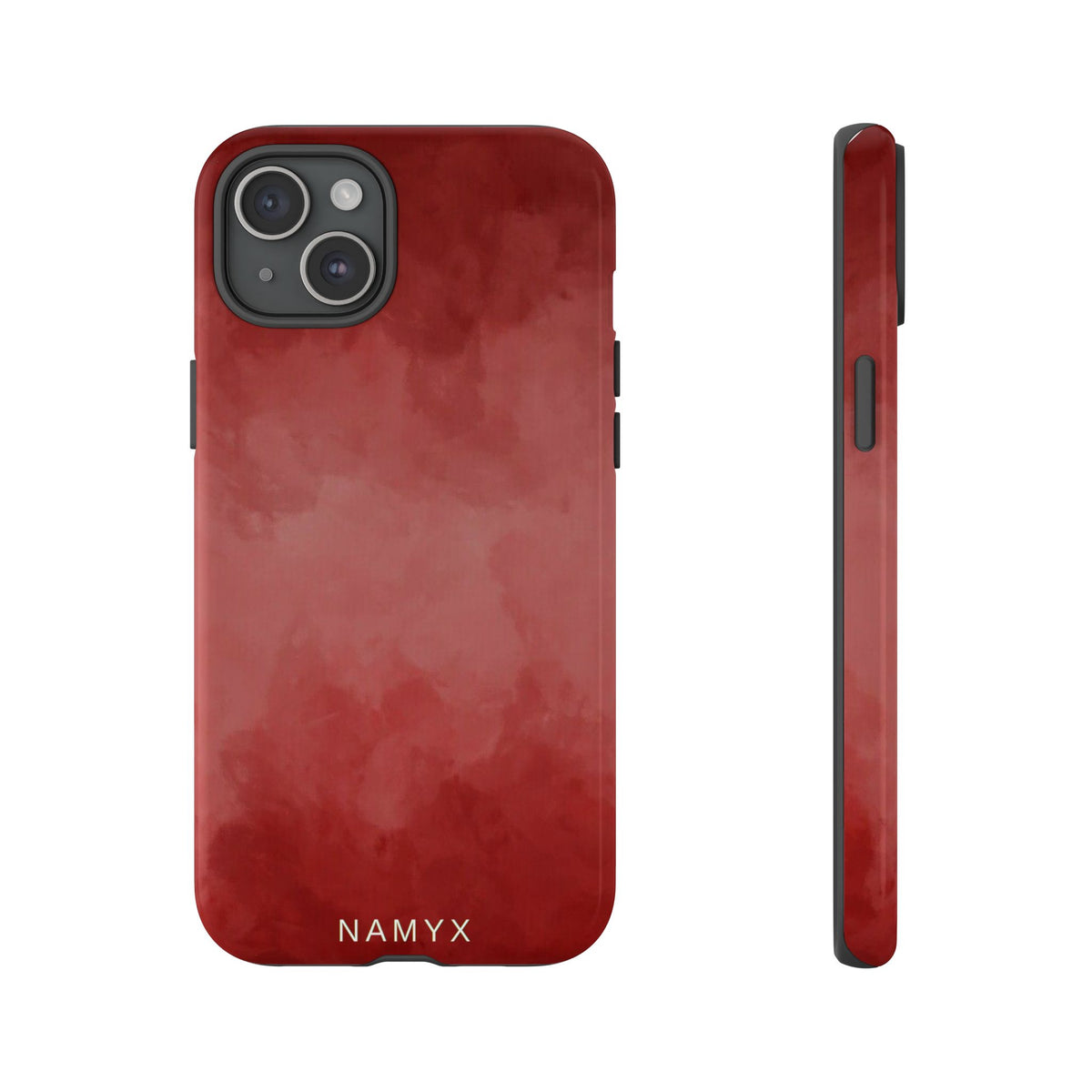 Red Watercolor Tough Phone Case — Durable Protective iPhone Cover