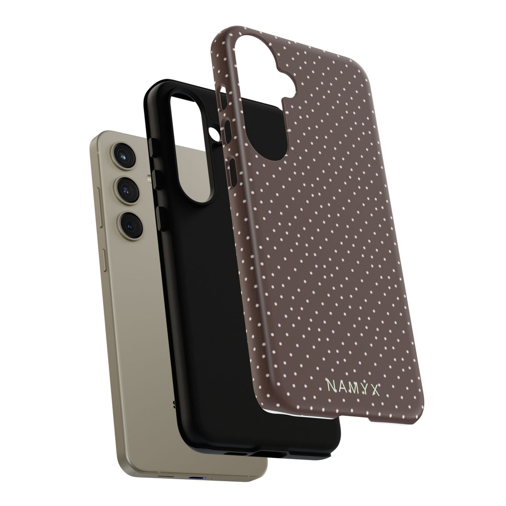 Brown Polka Dot Tough Phone Case - Slim Protective iPhone Cover
