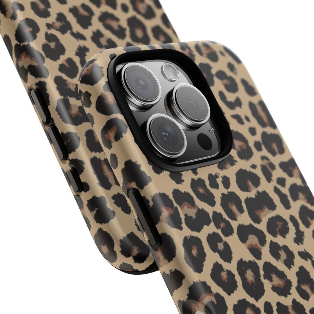Leopard Print Tough Phone Case – Durable Protective Animal Print Phone Cover