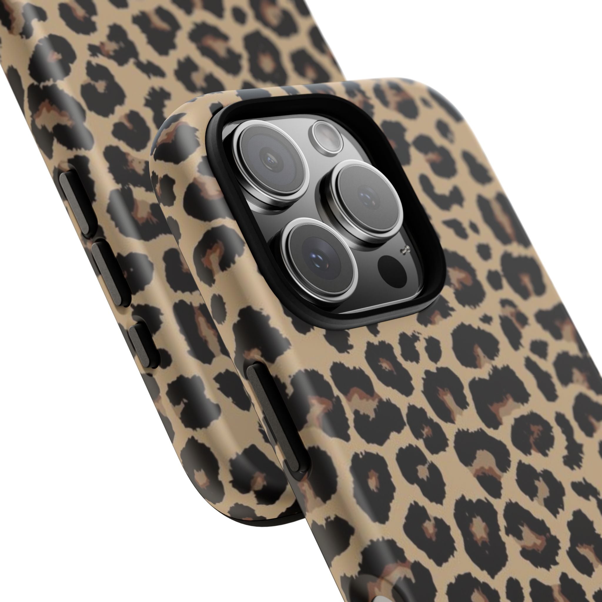 Leopard Print Tough Phone Case – Durable Protective Animal Print Phone Cover