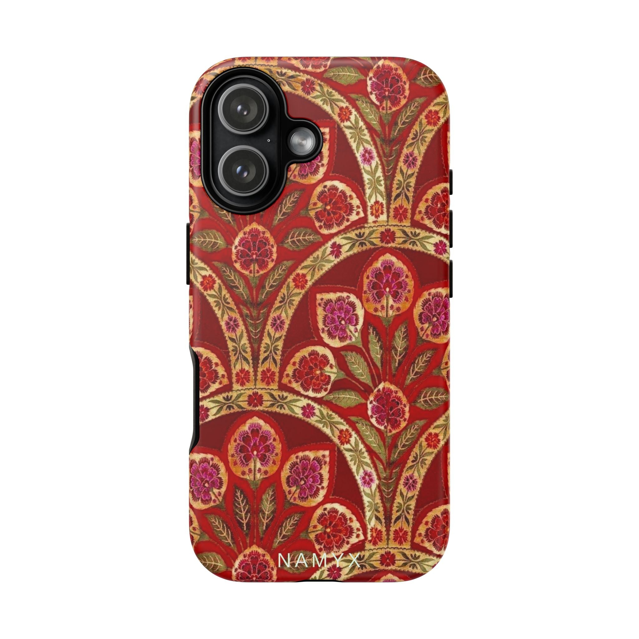 Floral Paisley Tough Phone Case — Red Gold Vintage Pattern