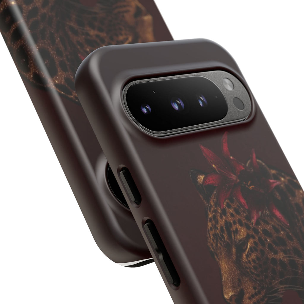 Leopard Floral Tough Phone Case
