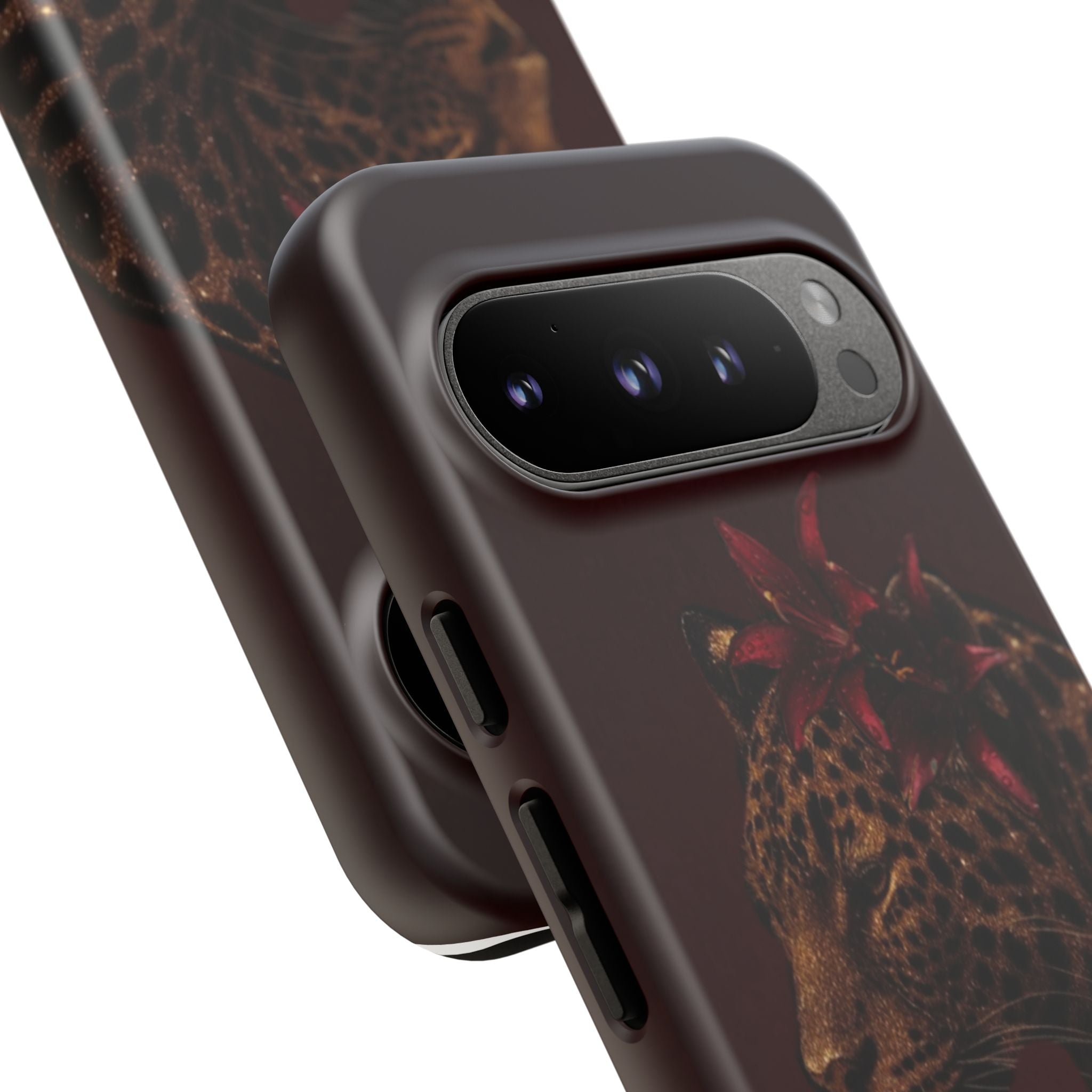 Leopard Floral Tough Phone Case