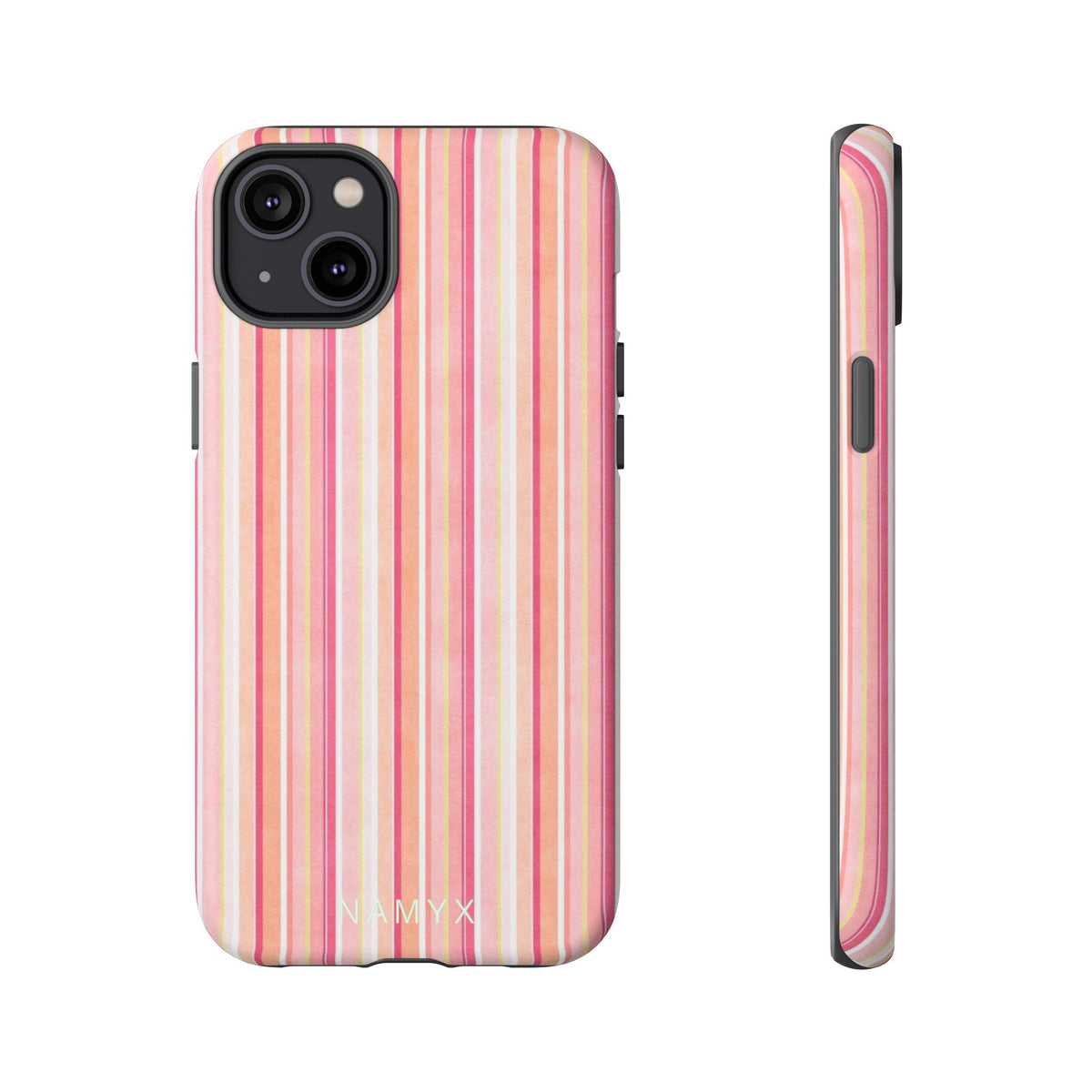 Pink Vintage Stripe Tough Phone Case