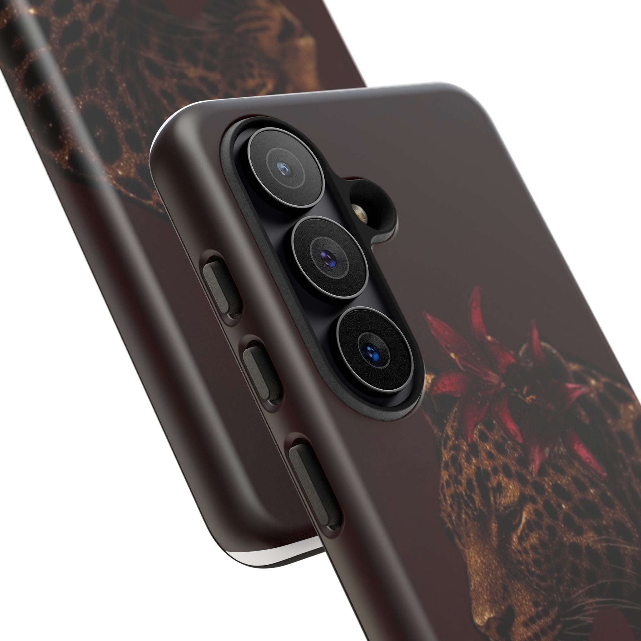 Leopard Floral Tough Phone Case