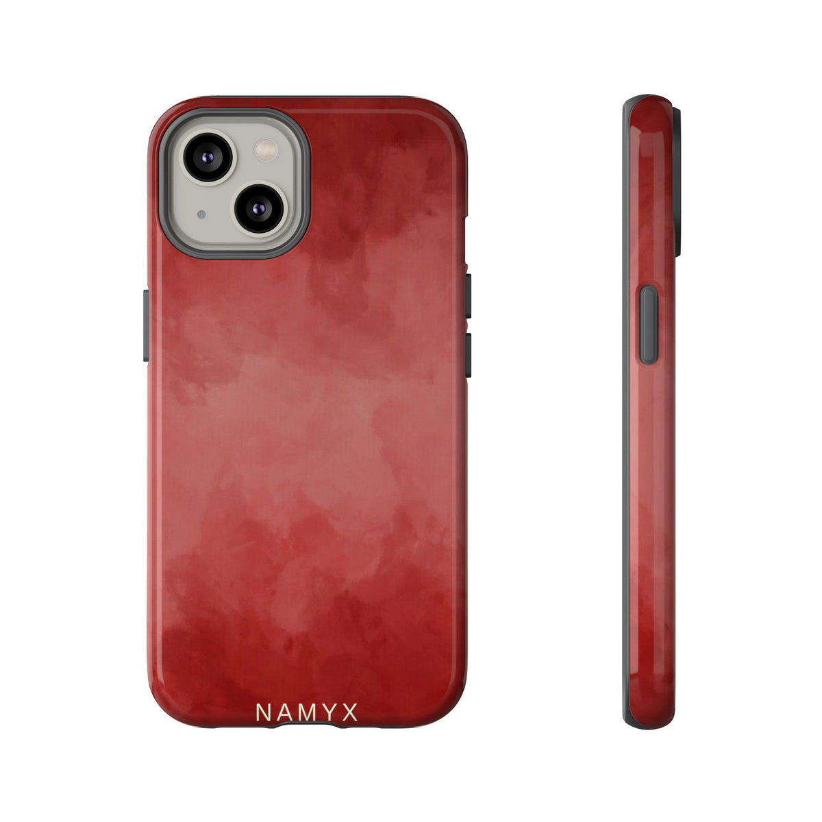 Red Watercolor Tough Phone Case — Durable Protective iPhone Cover